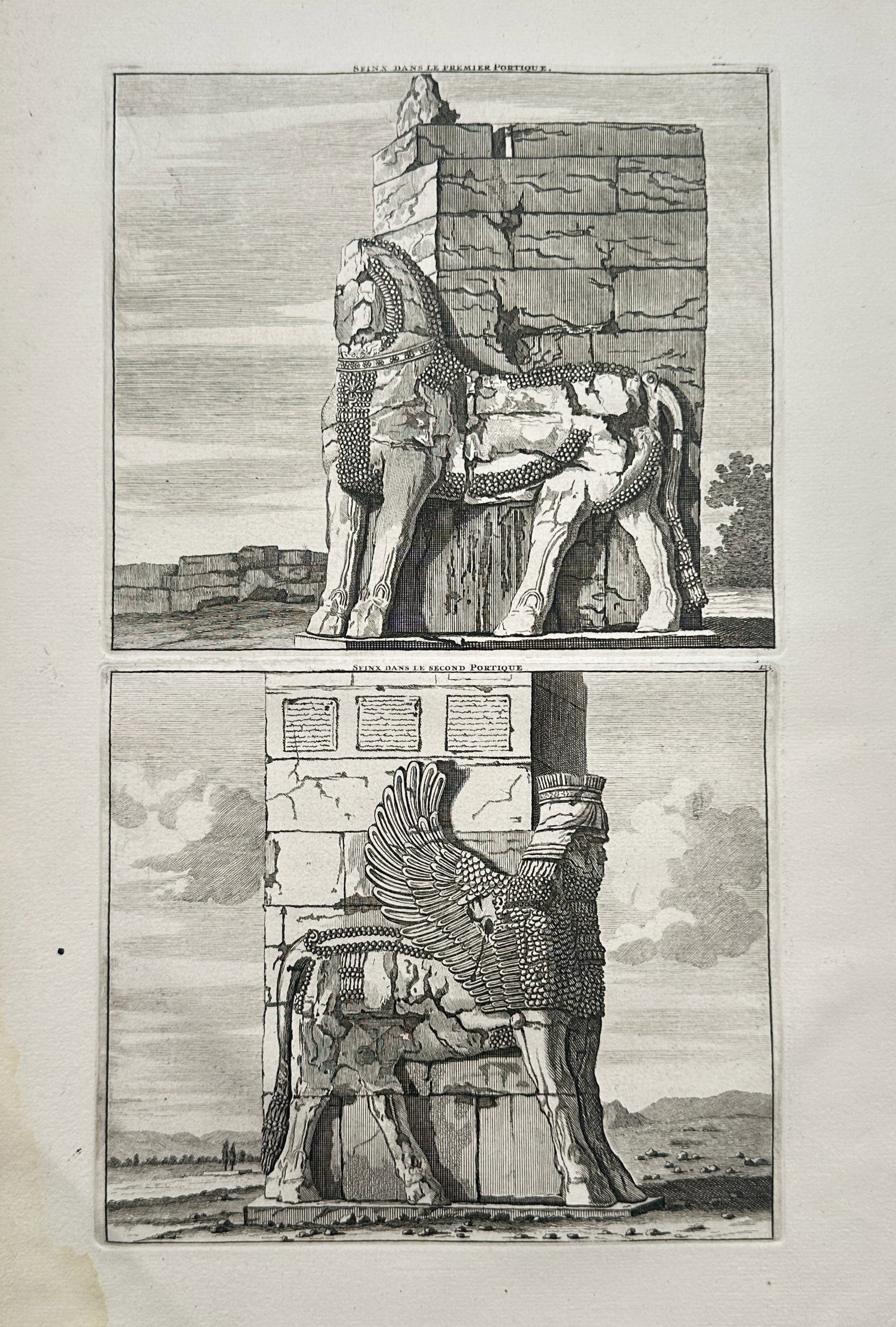 Cornelis de Bruijn – Ancient Monuments of Persepolis – Netherlands – Copper Engraving (1718) (1 of 2)