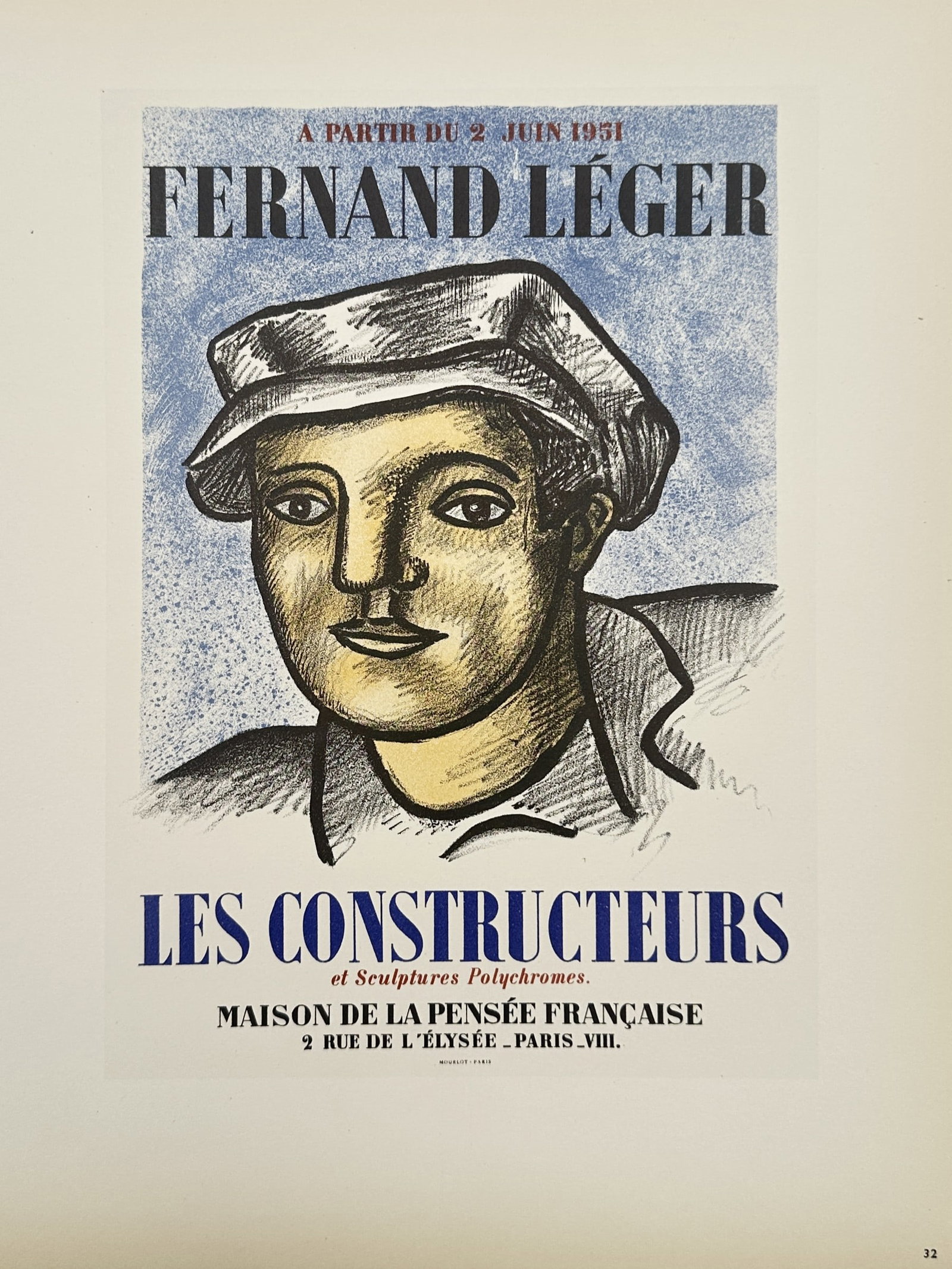 Fernand Léger, after – Poster for Les Constructeurs Exhibition – Offset print (20th Century) (1 of 2)