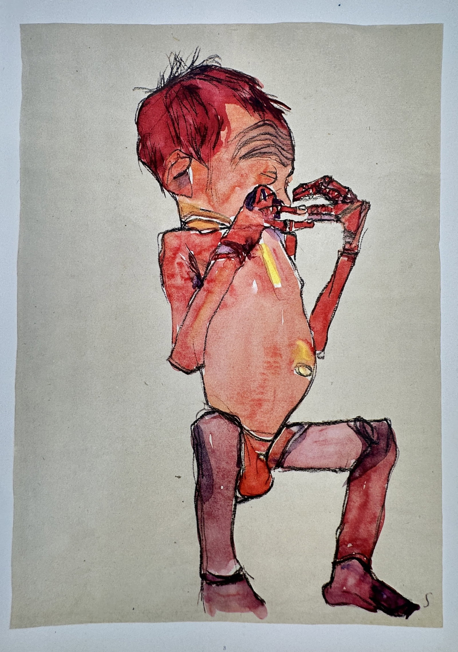 Egon Schiele (Austrian, 1890–1918) – Newborn Baby – Offset print (20th Century) (1 of 2)