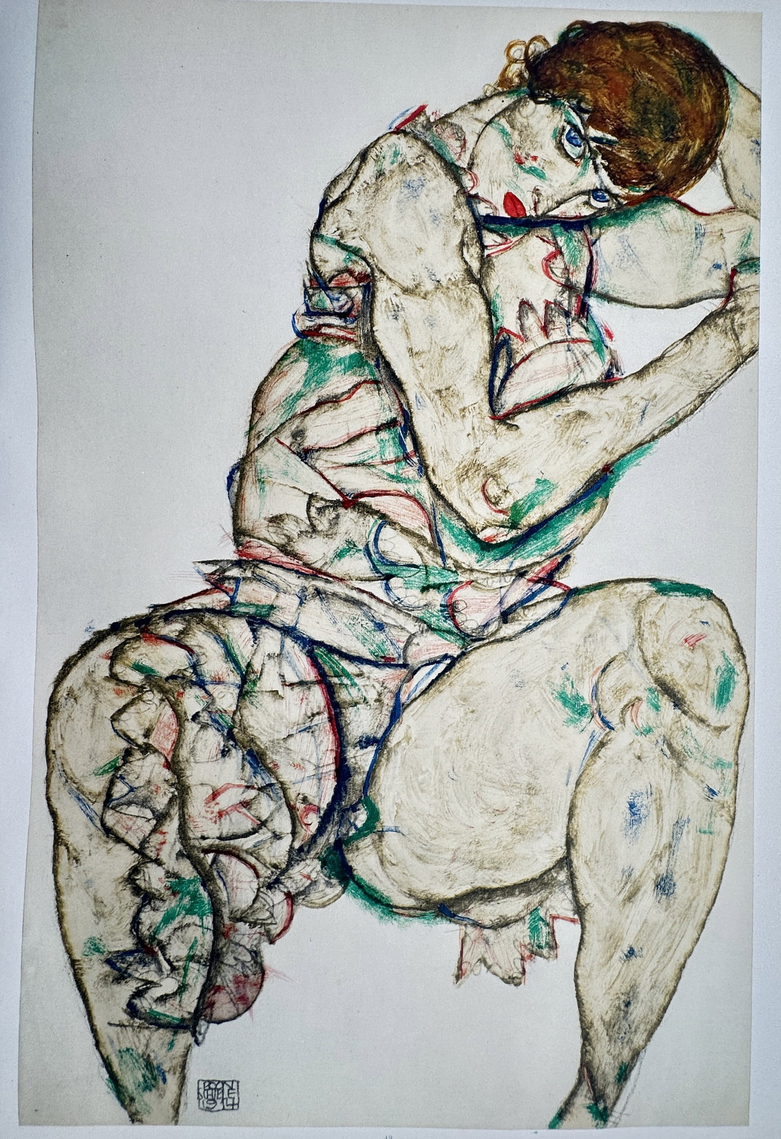 Egon Schiele (Austrian, 1890–1918), after – The Virgin – Offset print (20th Century) (1 of 2)