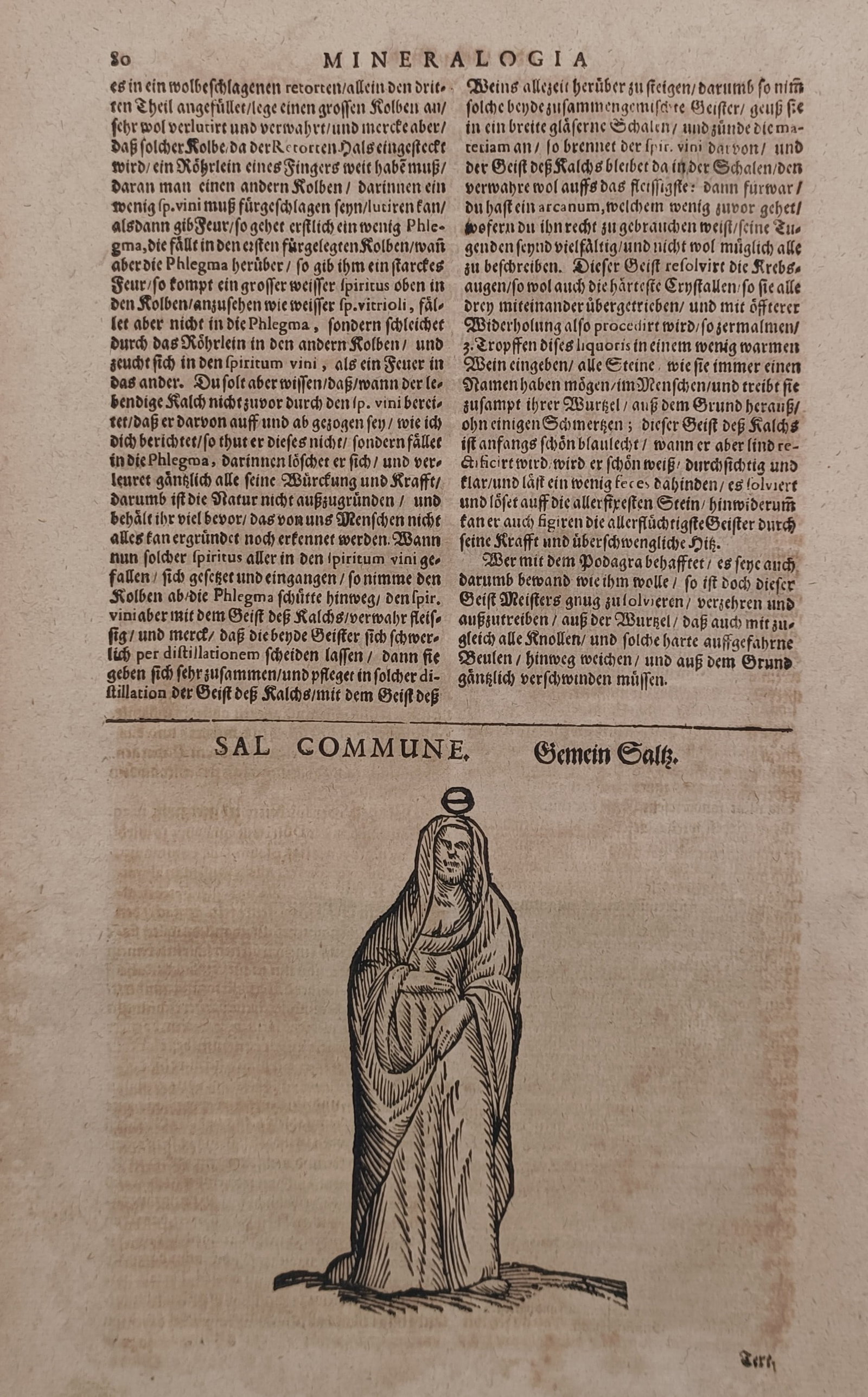 Lazarus Ercker (ca. 1530–1594) – Mineralogia: Sal Commune – Woodcut (ca. 1574) (1 of 2)