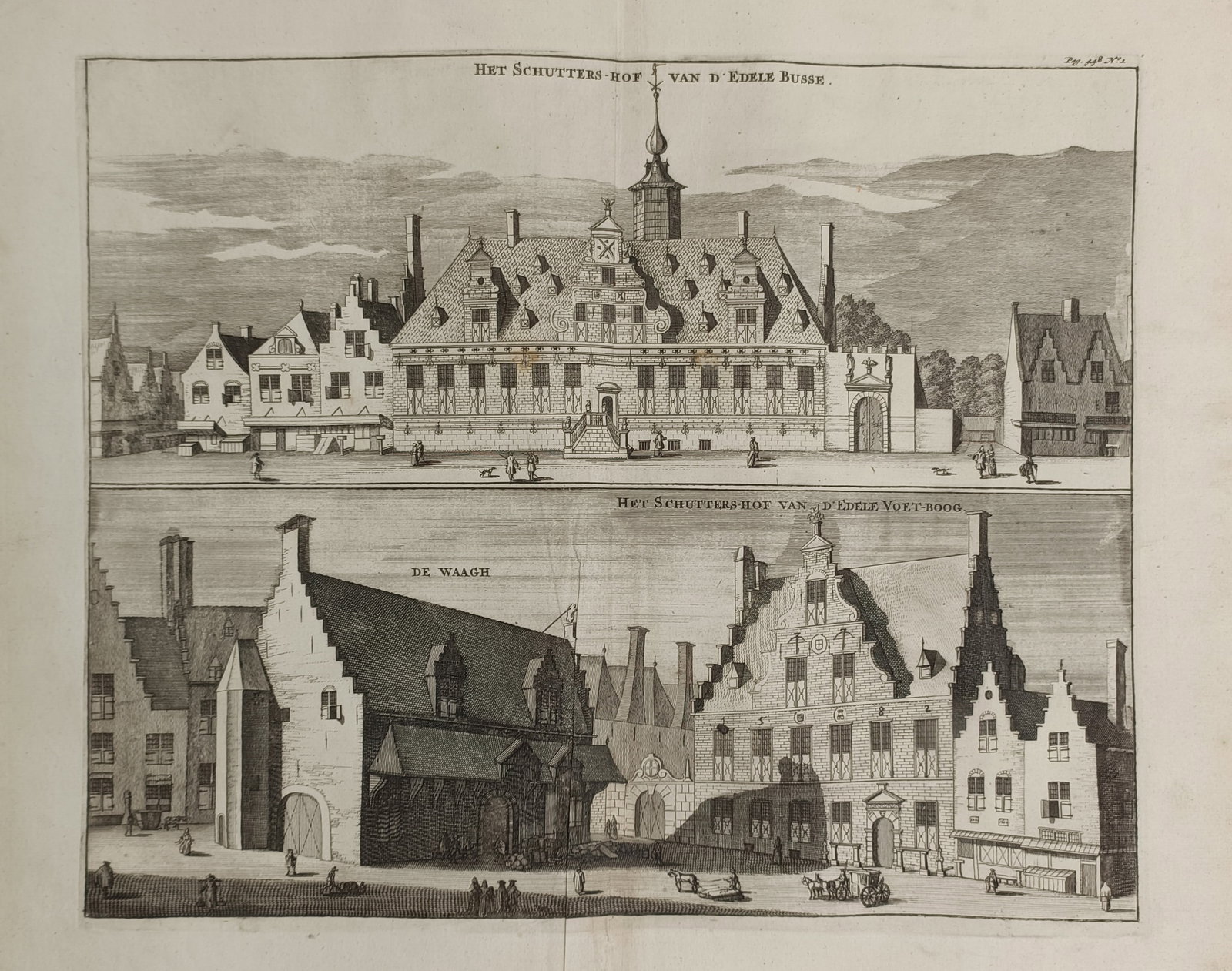 Cornelis de Bruyn – View of the Historic Civic Guard Houses and Weigh House in Middelburg (1 of 2)