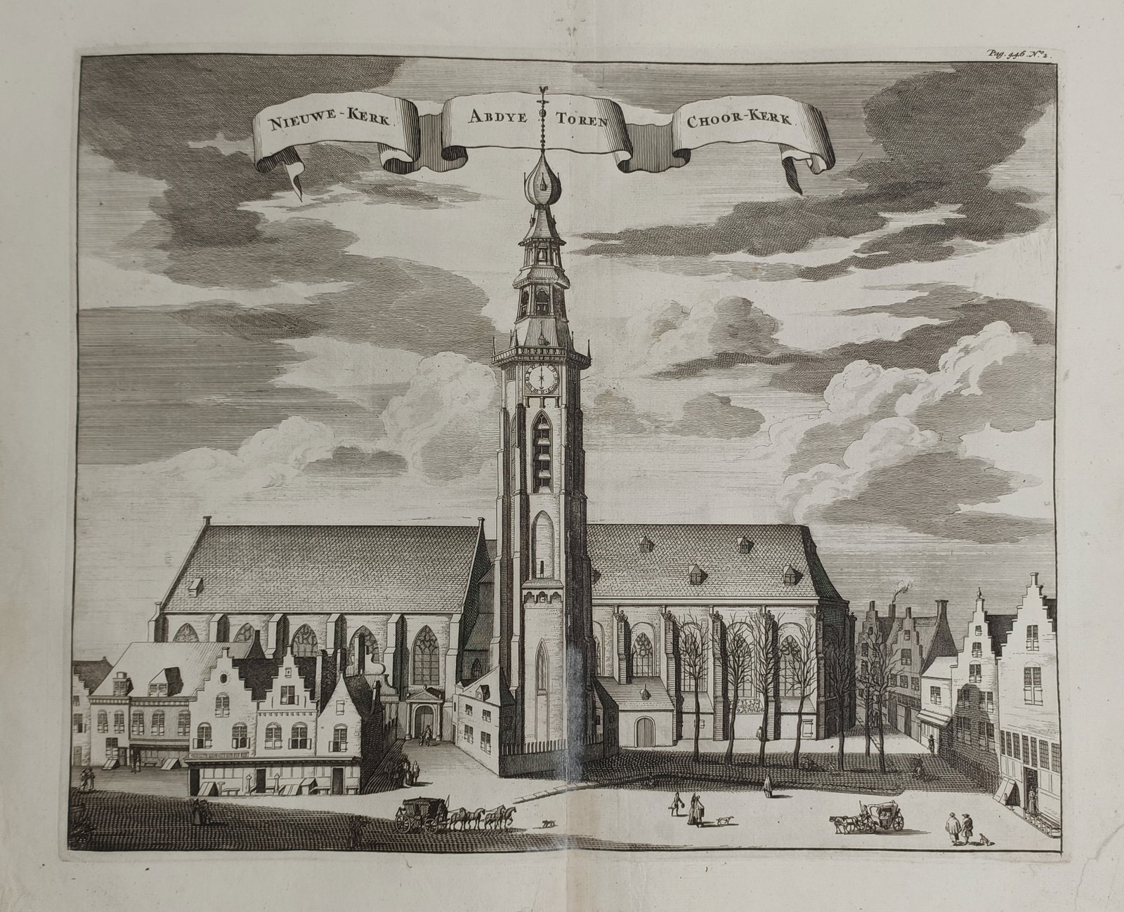 Cornelis de Bruyn – View of the Abbey Tower, Nieuwe Kerk, and Choor-Kerk in Middelburg (1 of 2)