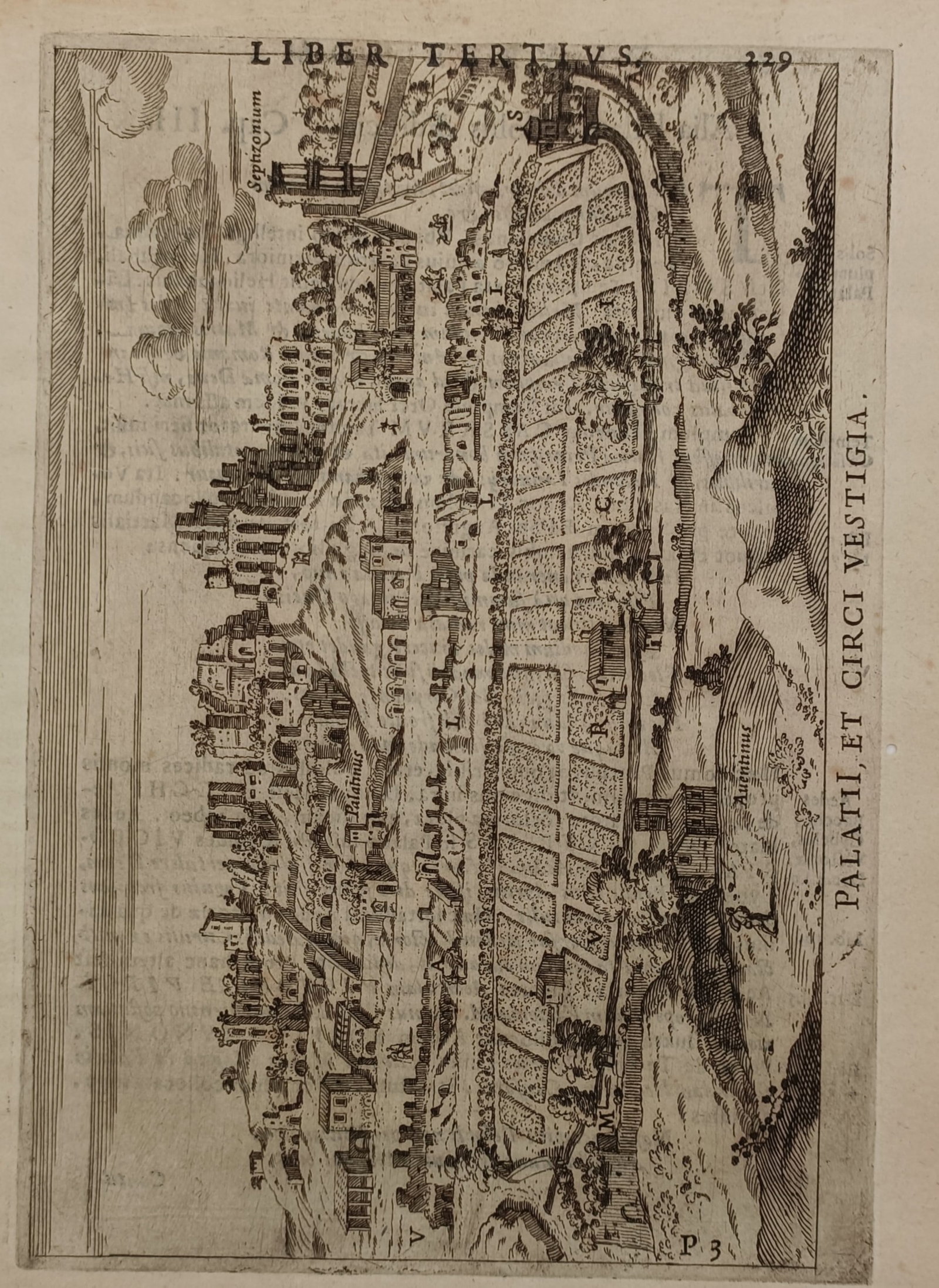 Alessandro Donati – Map of the Ruins of the Palatine and Circus Maximus – Italy – Woodcut (1 of 2)