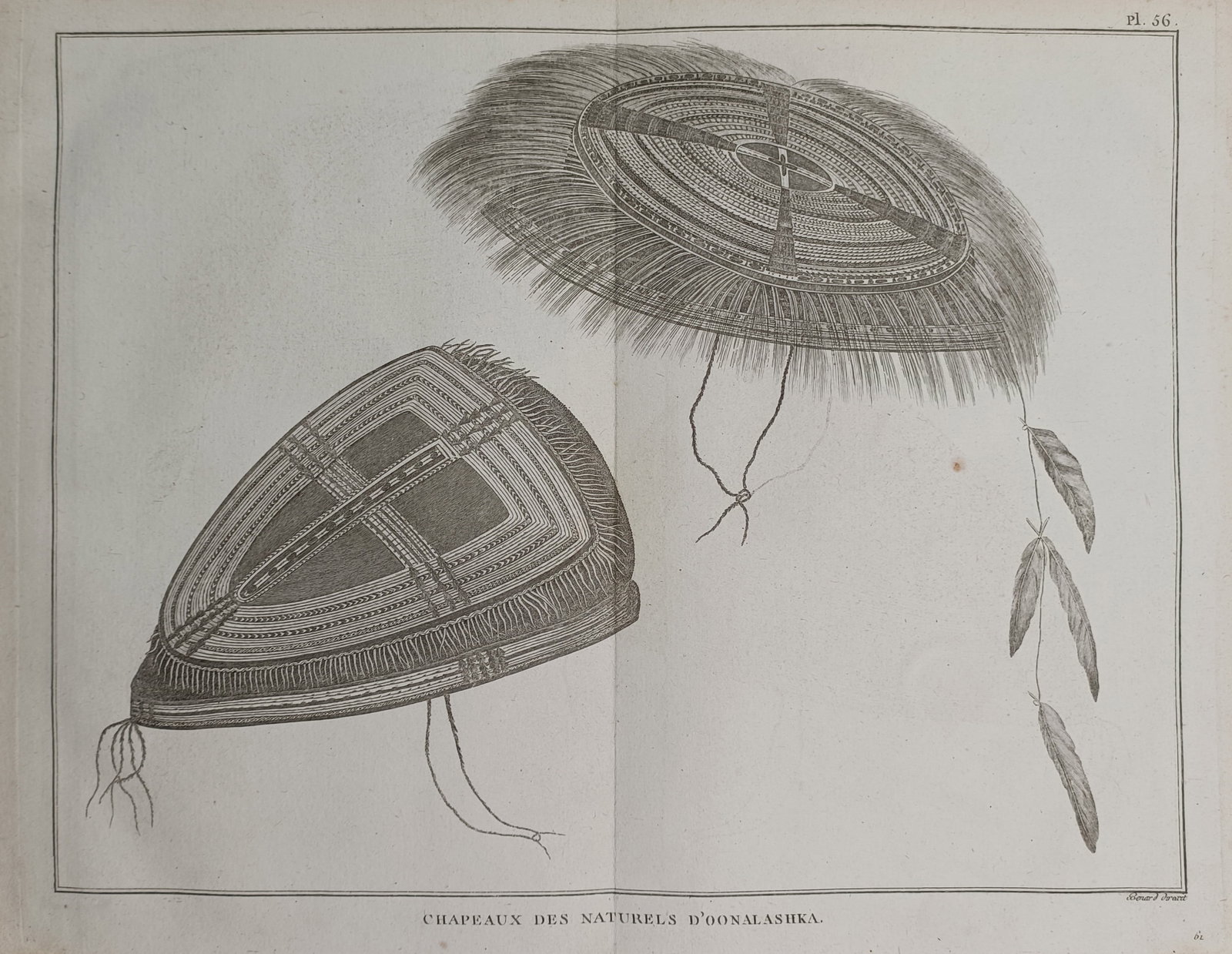 John Webber (1751–1793) – Ethnographic Study of Hats of the Natives of Unalaska – Engraving (1 of 2)