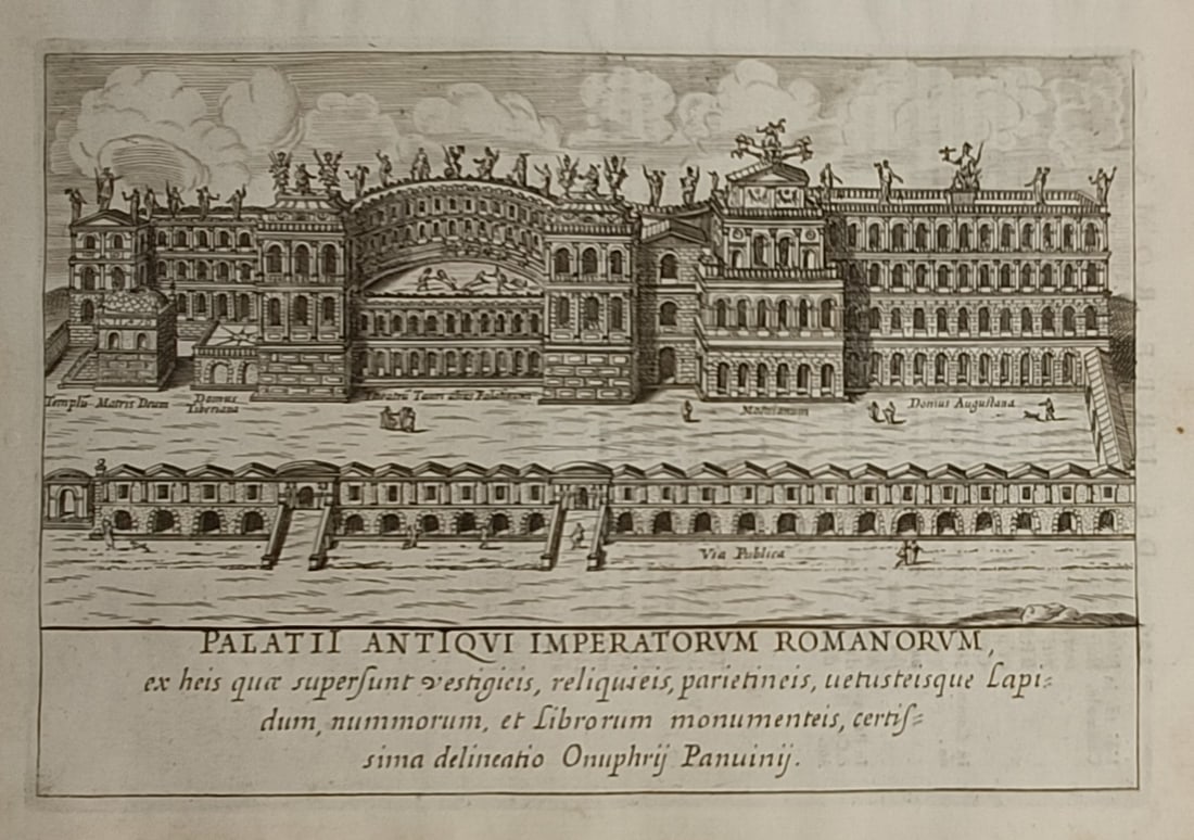 Alessandro Donati – View of the Ancient Palace of the Roman Emperors – Italy – Engraving (1 of 2)