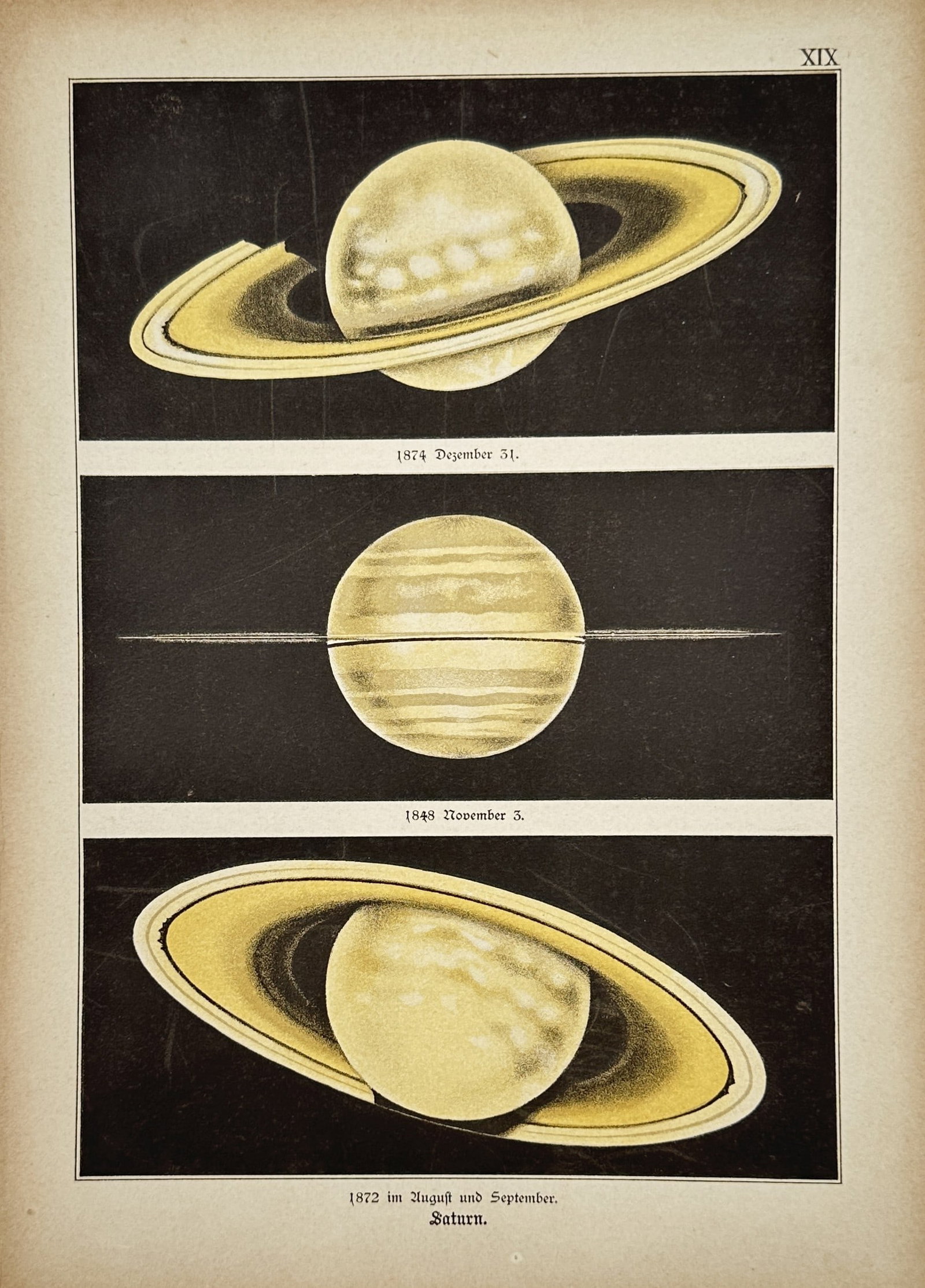 Wilhelm Nitzschke – Observations of Saturn – Lithograph (19th Century) (1 of 2)