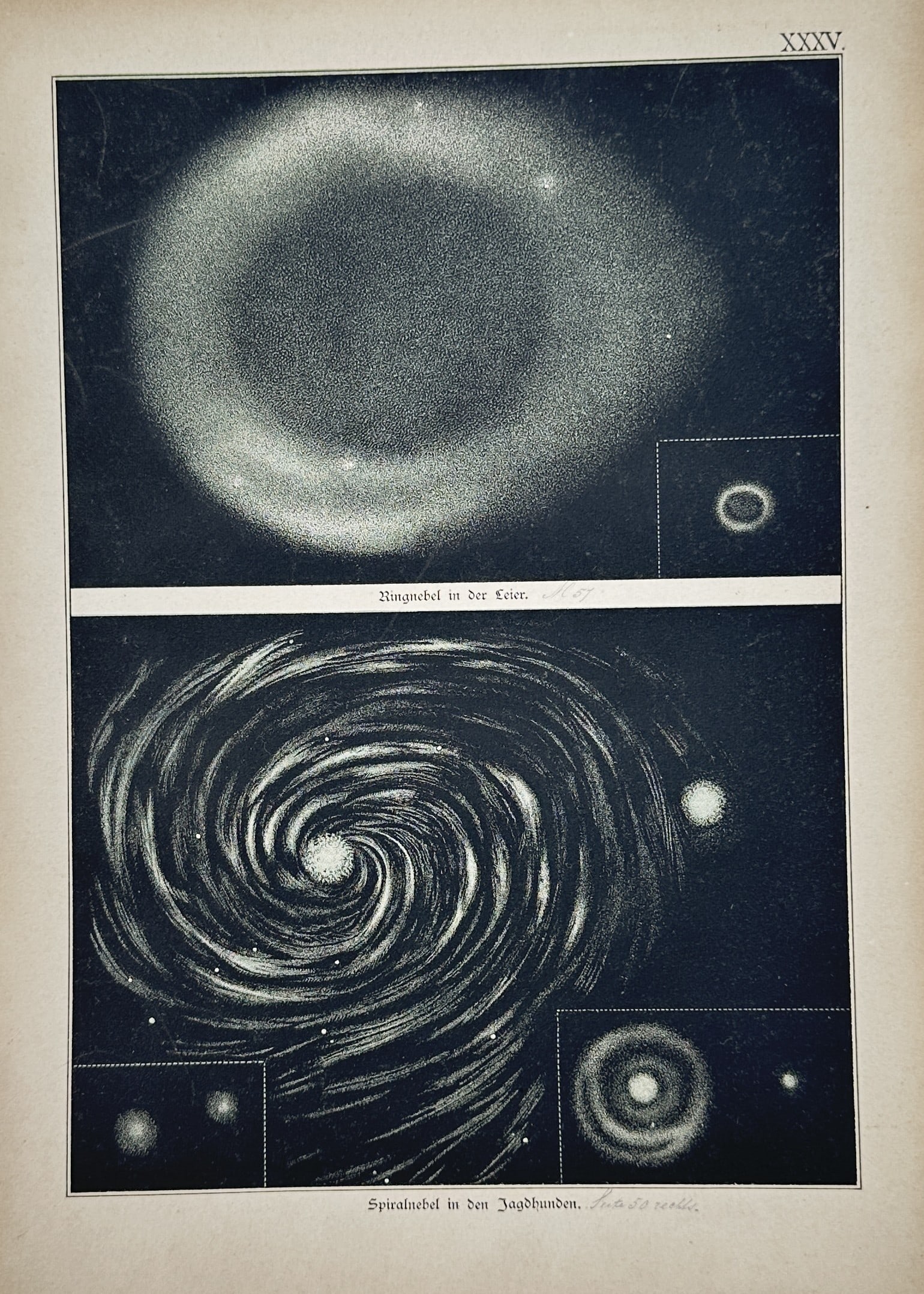 Wilhelm Nitzschke – Observations of Nebulae – Lithograph (19th Century) (1 of 2)