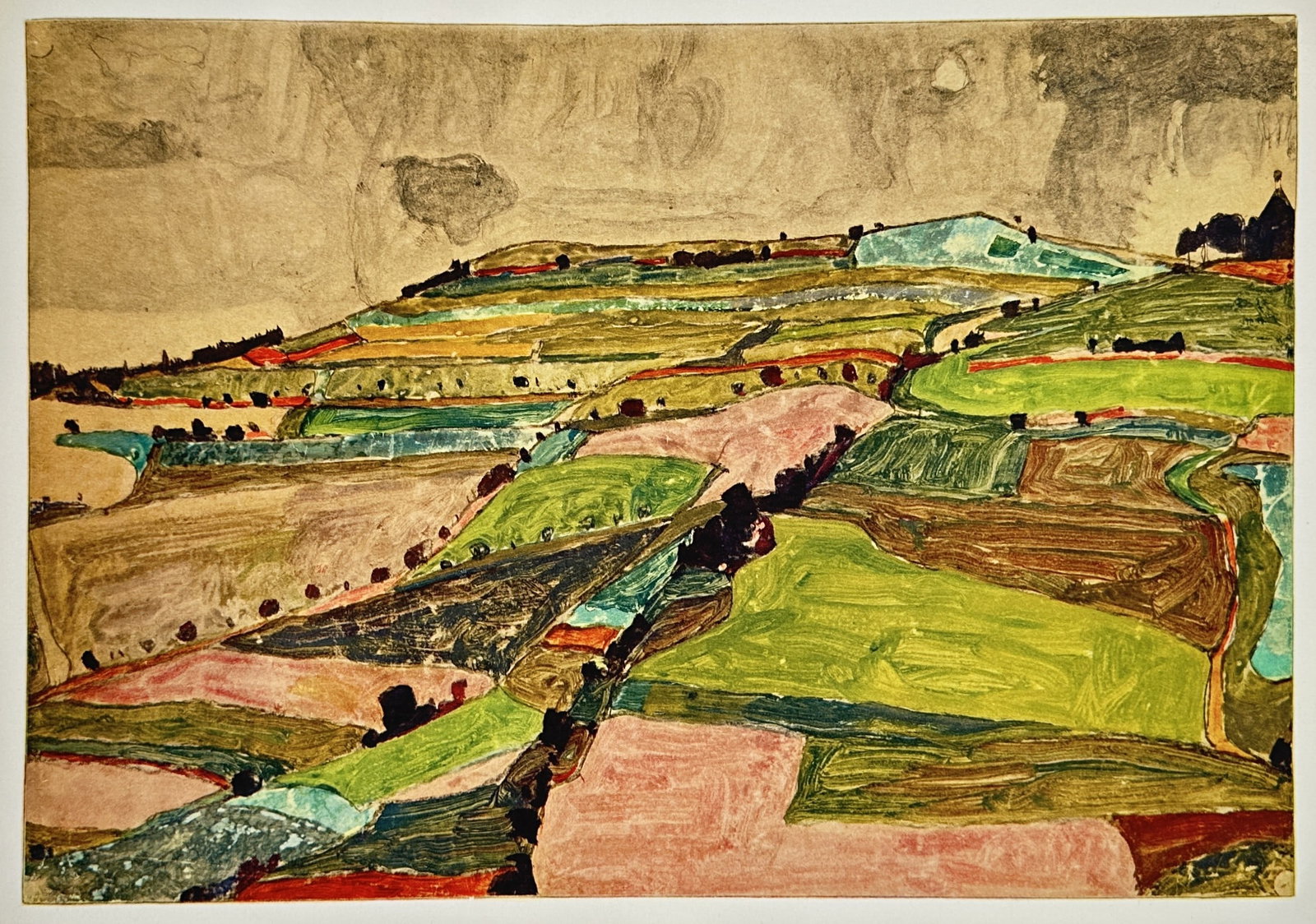 Egon Schiele, after – Landscape – Offset print (20th Century) (1 of 3)