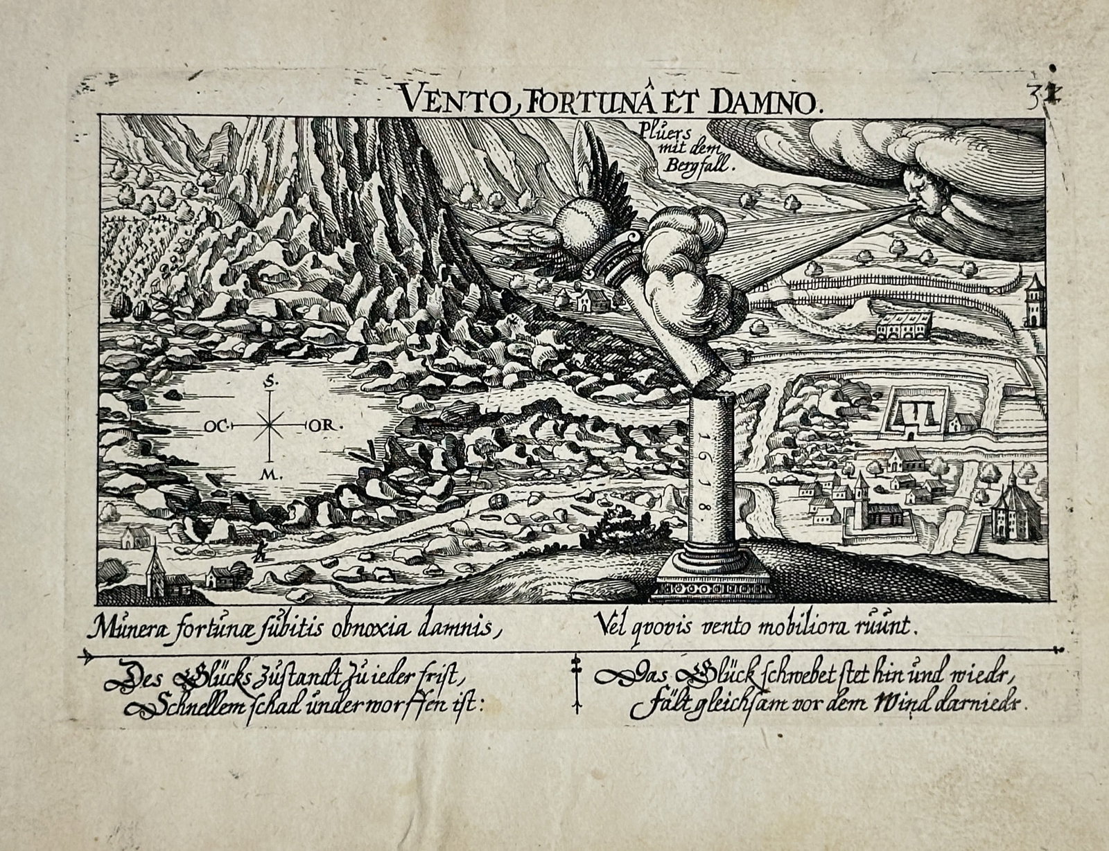 Daniel Meisner – Piuro – Engraving (17th Century) (1 of 2)