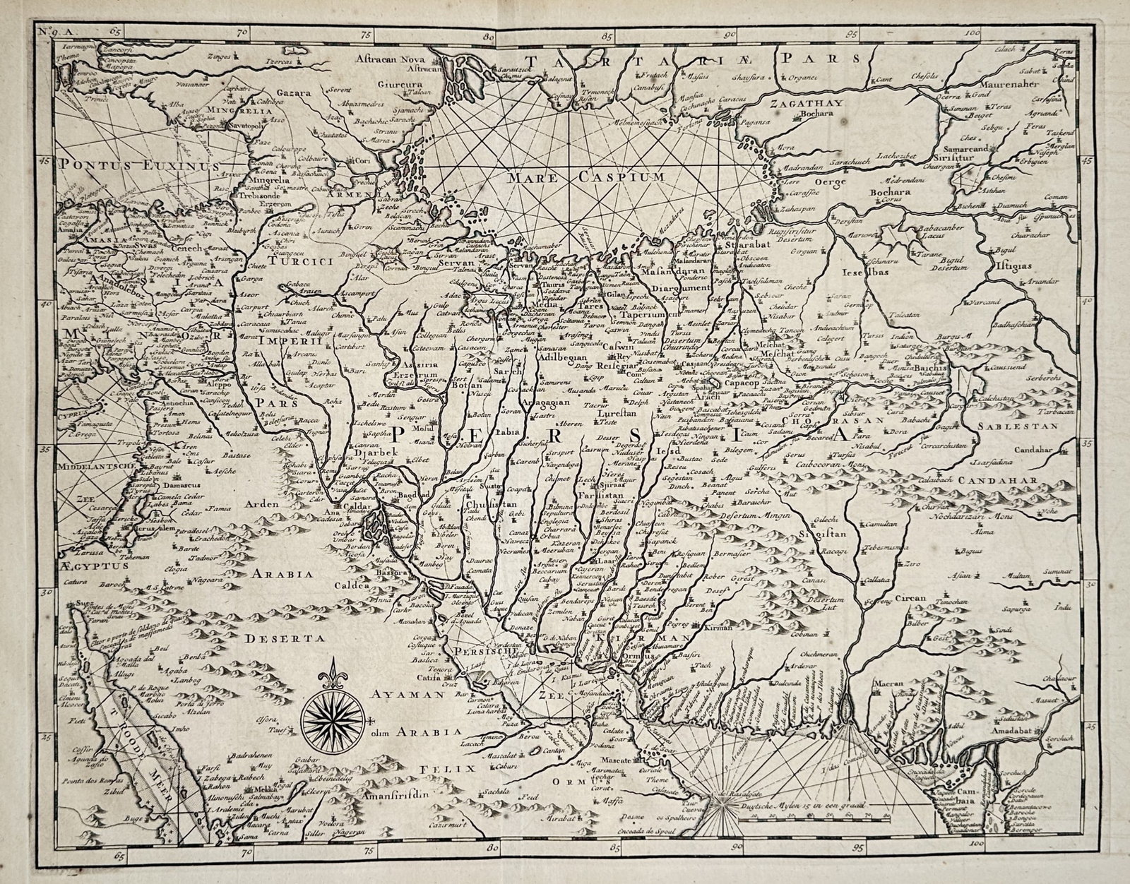François Valentijn – Map of Persia – Iran – Engraving (1726) (1 of 3)
