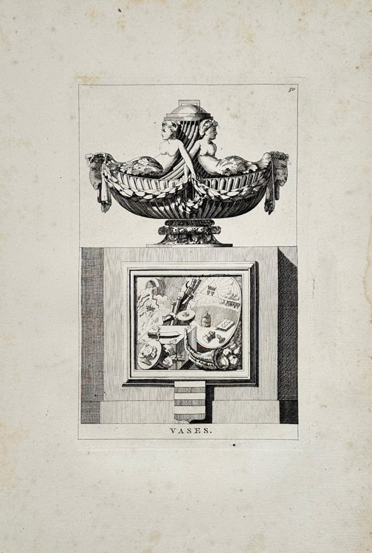 Jean-Charles Delafosse – Vases – Engraving (18th Century) (1 of 2)