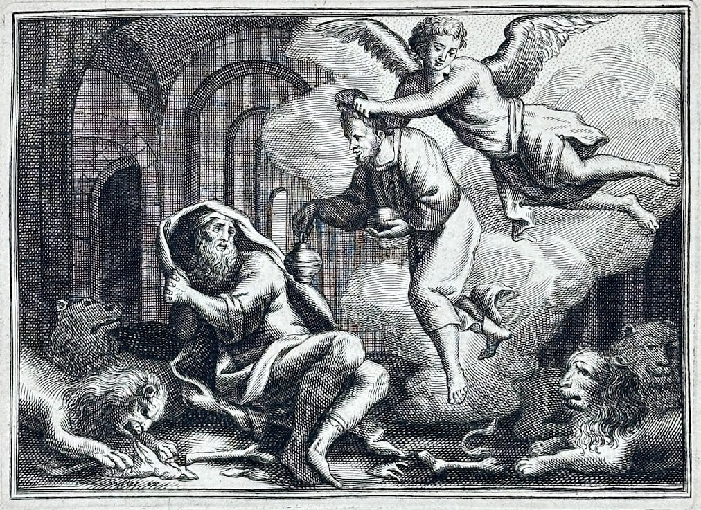 Nicolas Fontaine – Deliverance of Daniel – Engraving (1670) (1 of 3)