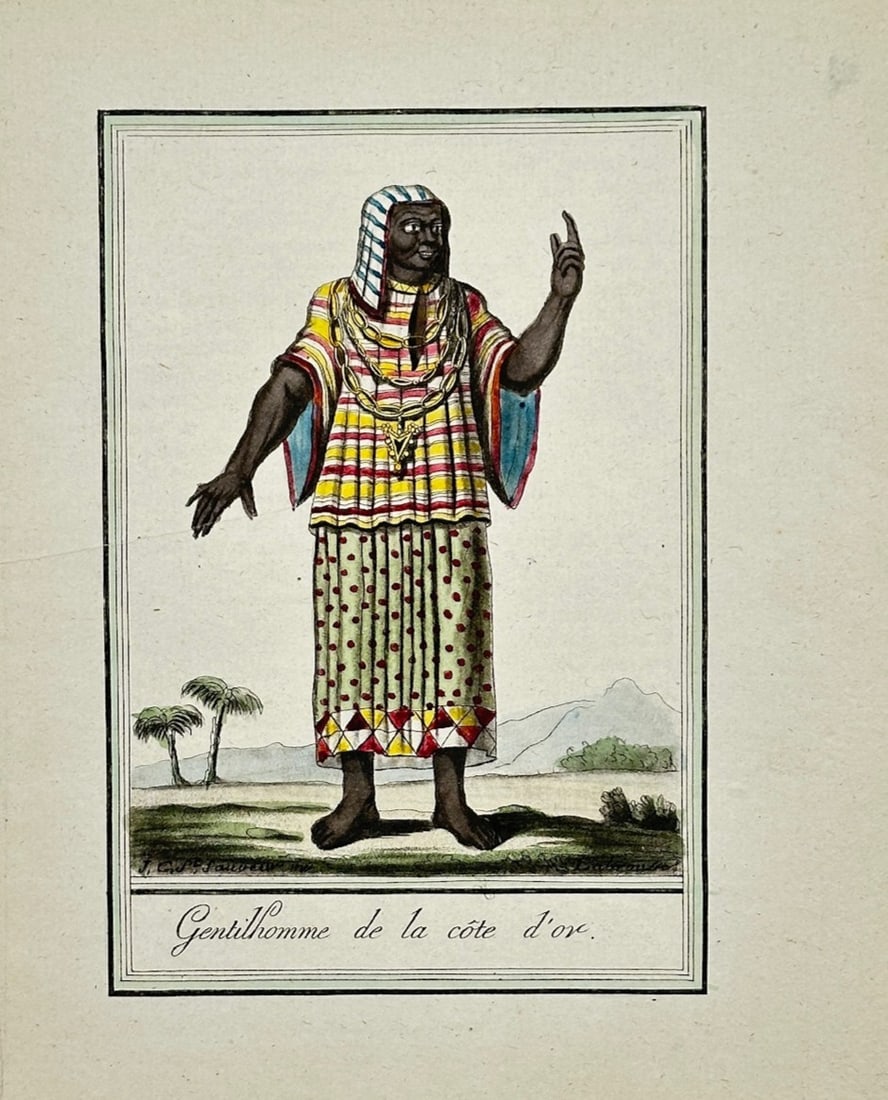 Jacques Grasset de Saint-Sauveur – Gentleman of the Gold Coast – Hand-colored engraving (1 of 2)