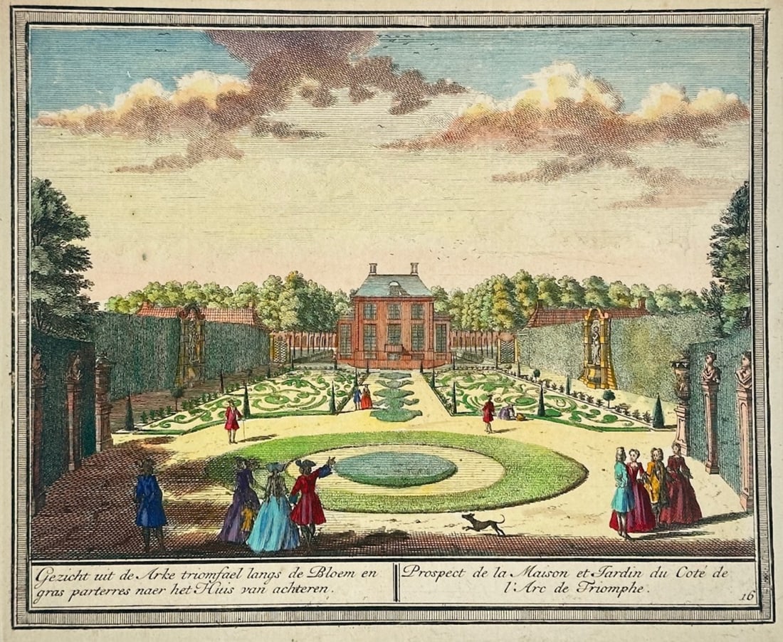 Matthaeus Brouërius van Nidek – View of the House and Garden from the Side of the Triumphal Arch (1 of 2)