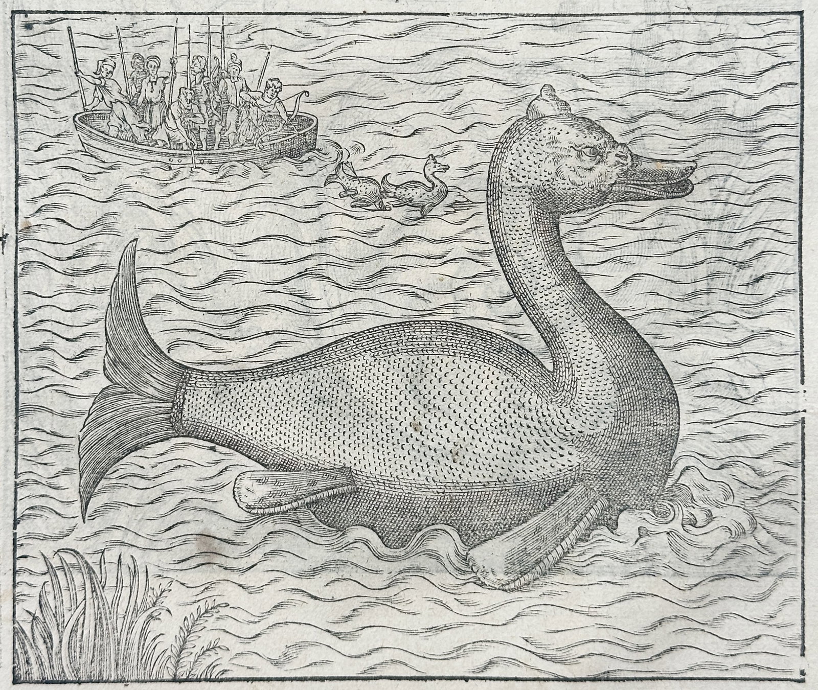 Ambroise Pare – Sea Monsters and Monstrous Fish – Engraving (16th Century) (1 of 3)