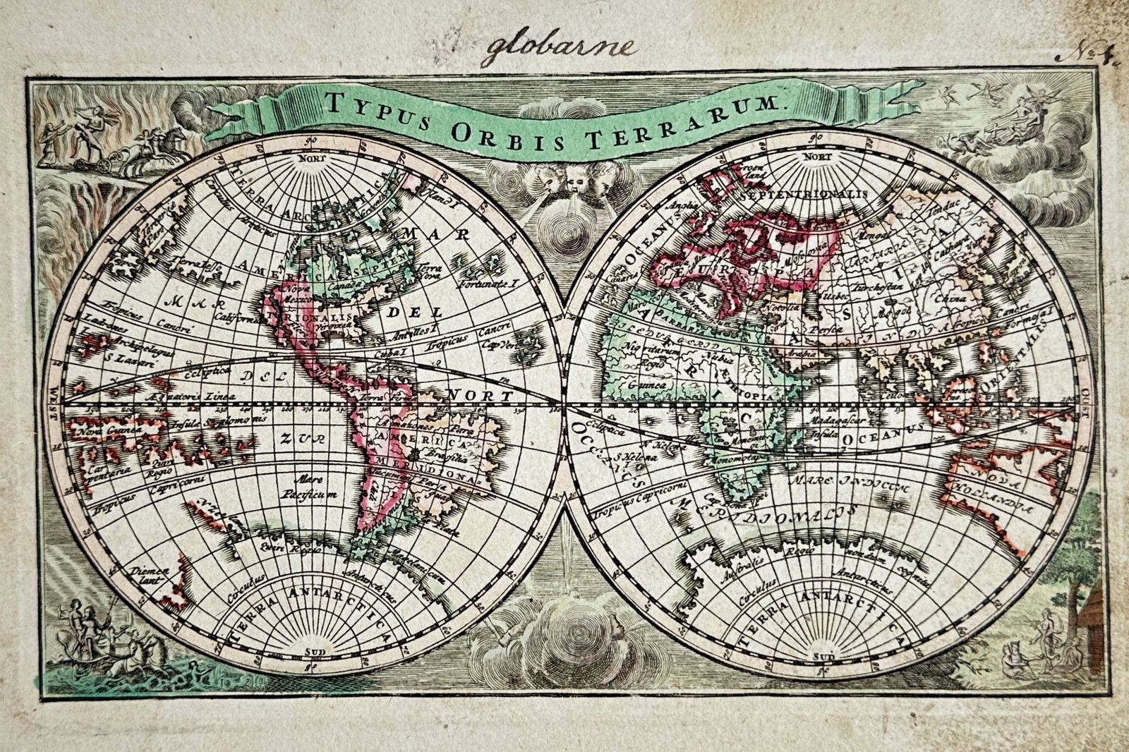 Tobias Conrad Lotter, after – Map of the World – Global – Engraving (18th Century) (1 of 3)