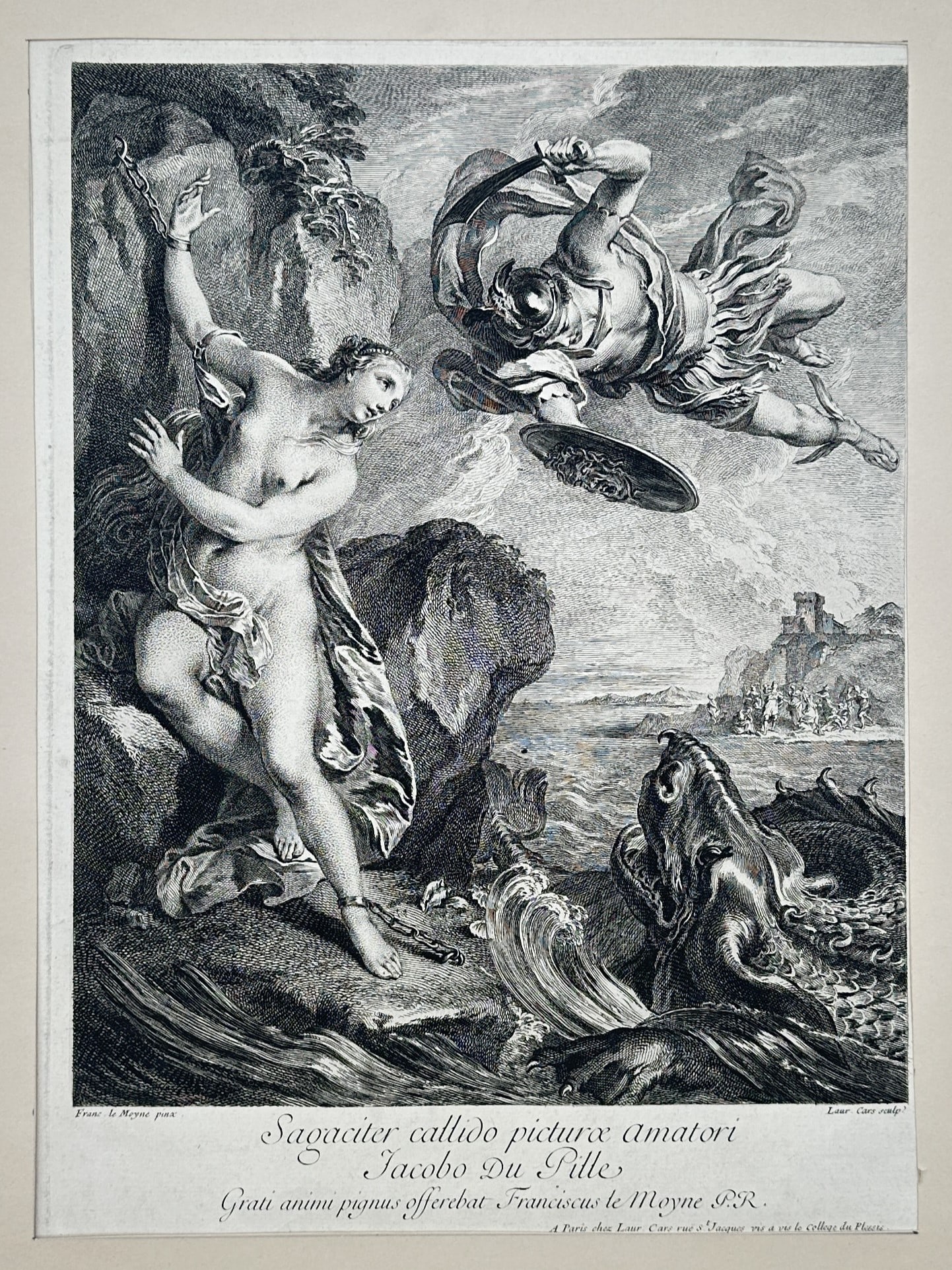 François Lemoyne – Perseus and Andromeda – Engraving (18th Century) (1 of 3)