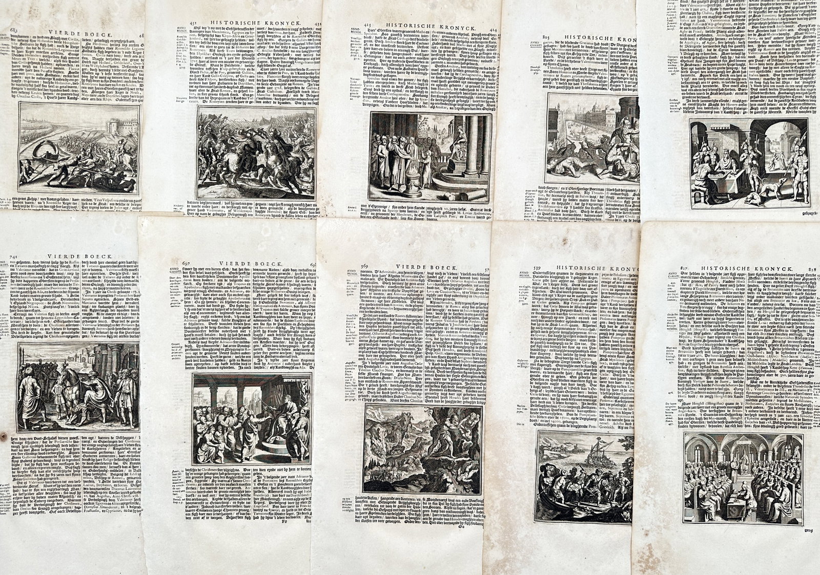 Johann Ludwig Gottfried – Set of 10: Classical, Biblical, and Historical Chronicles – Engravings (1 of 2)