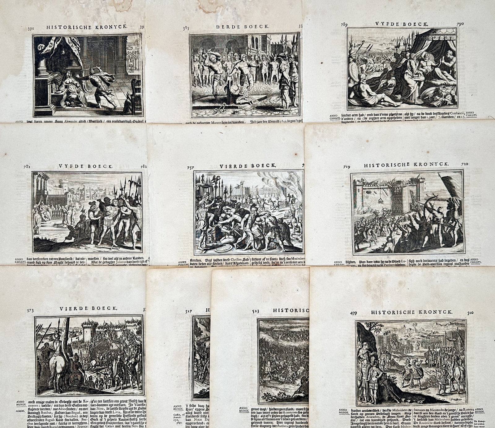 Johann Ludwig Gottfried – Set of 10: Chronicles of Historical Triumphs, Conflicts, and Courtly (1 of 2)