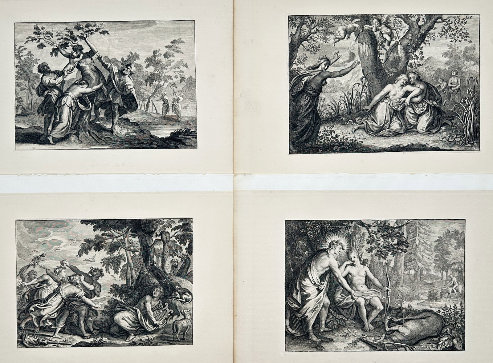 Philips Galle – Set of 8: Classical and Allegorical Subjects from Ovid’s Metamorphoses – (1 of 2)