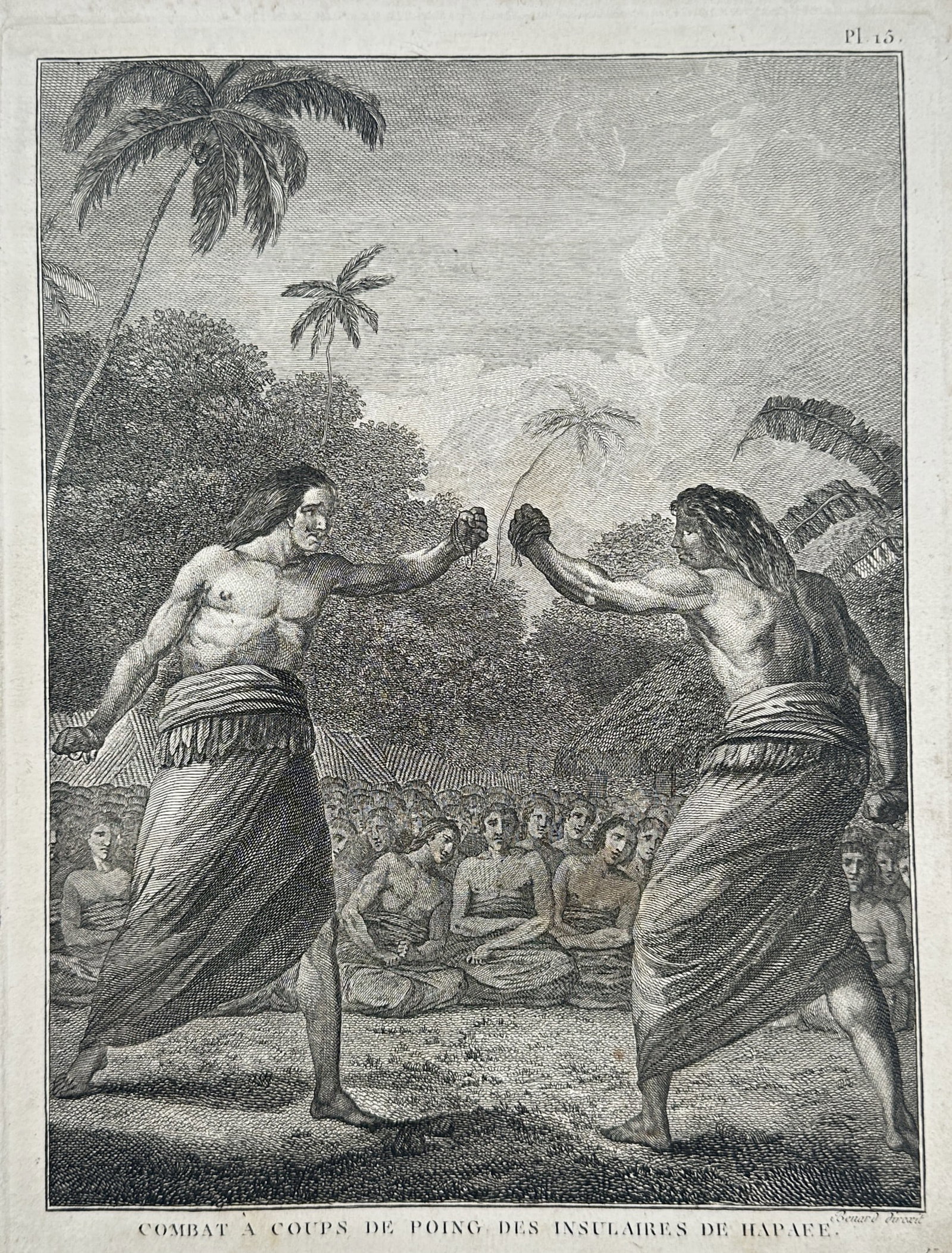 John Webber – Boxing Match of the Islanders of Hapaee – Engraving (18th Century) (1 of 2)