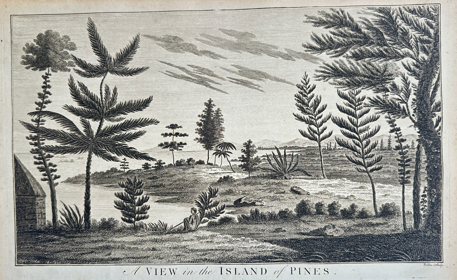 Alex Hogg – Landscape View in the Island of Pines – Engraving (18th Century) (1 of 2)
