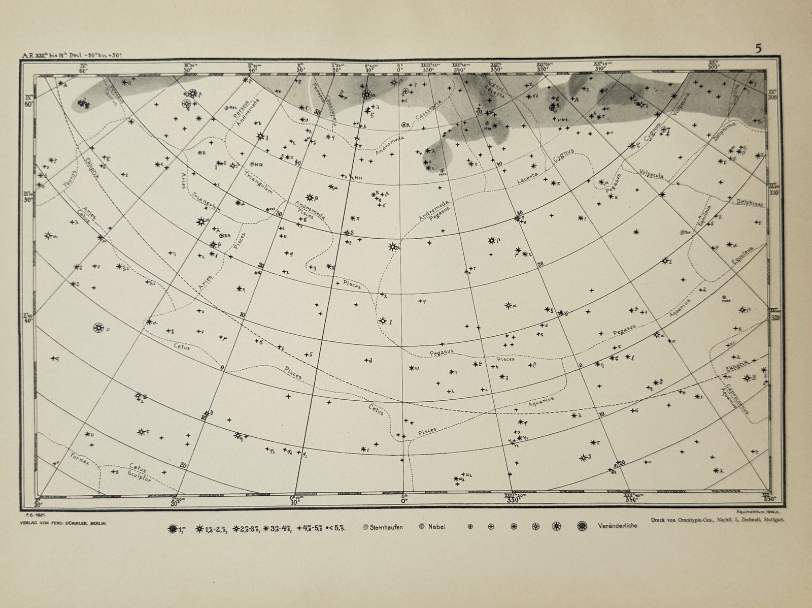 Dr. Edmund Weiss – Celestial Chart of the Constellations – Lithograph (19th Century) (1 of 2)
