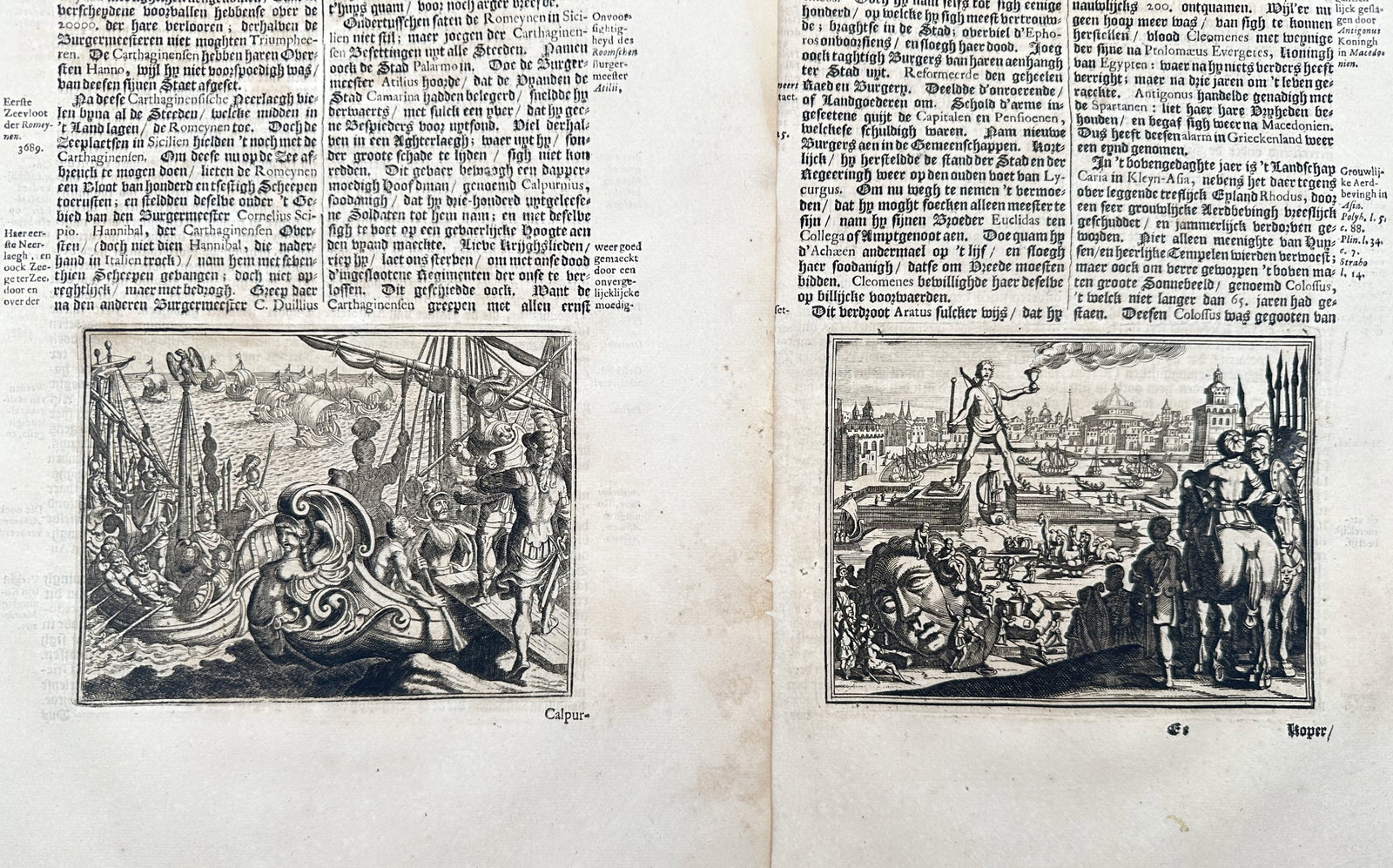Johann Ludwig Gottfried – Set of 2: Classical and Historical Scenes – Engravings (17th Century) (1 of 2)