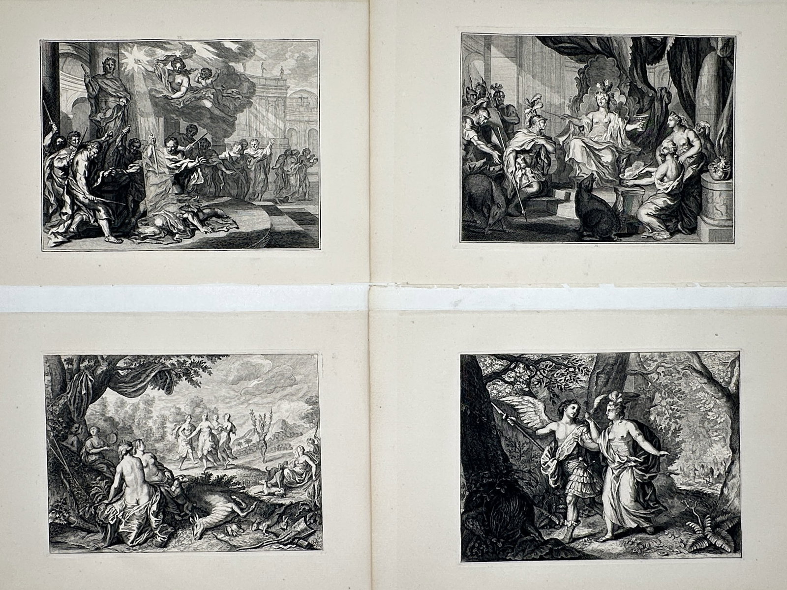 Philips Galle – Set of 4: Mythological and Classical Allegories – Engravings (16th Century) (1 of 2)