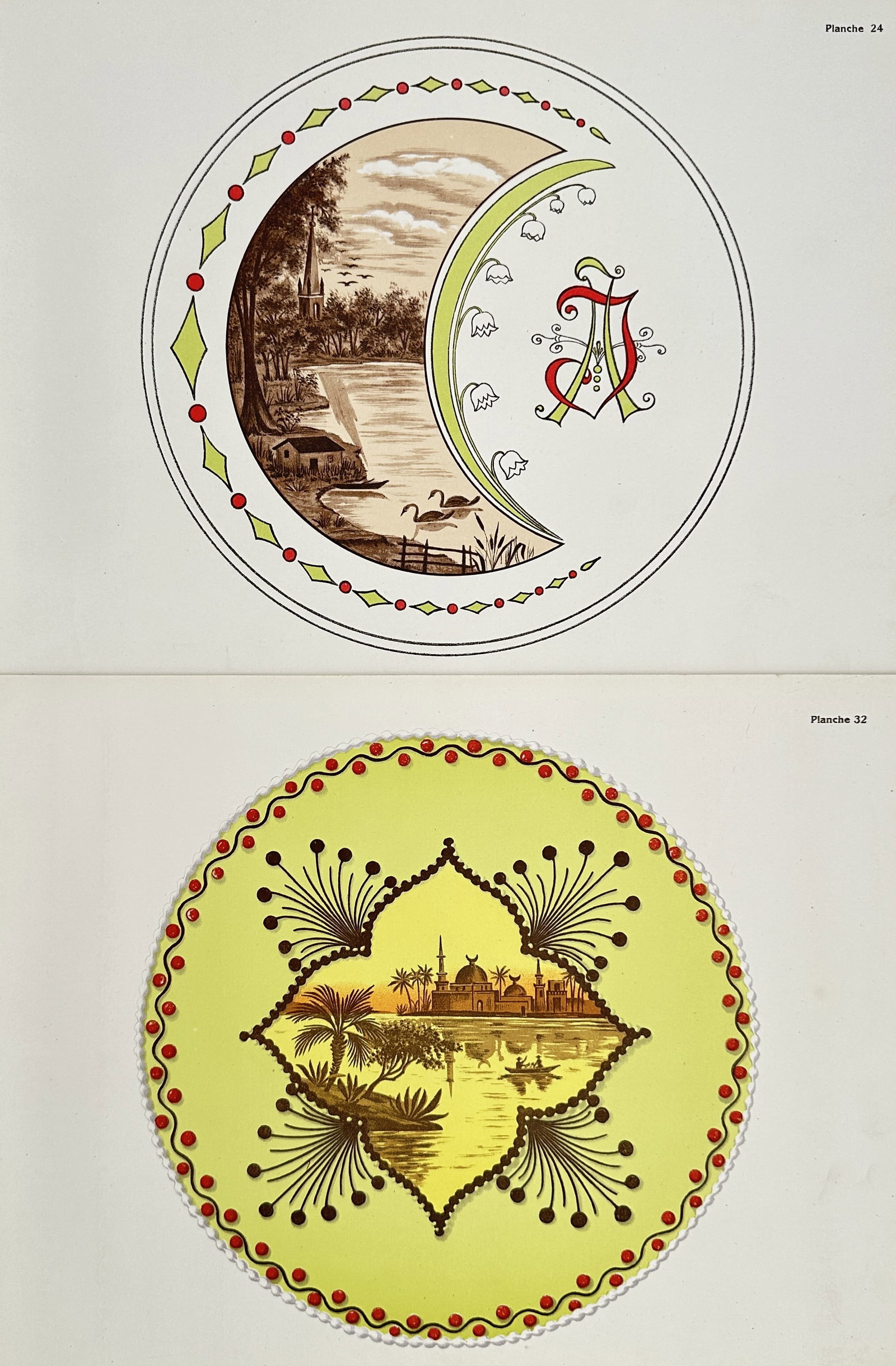 Thérèse de Dillmont – Set of 2: Studies of Needlework and Embroidery Patterns – Lithographs (1 of 2)