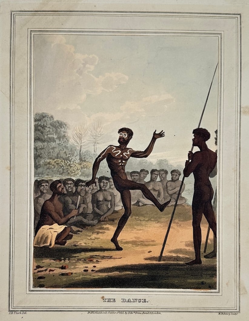John Heaviside Clark – Indigenous Australian Ceremony – Aquatint (1813) (1 of 3)