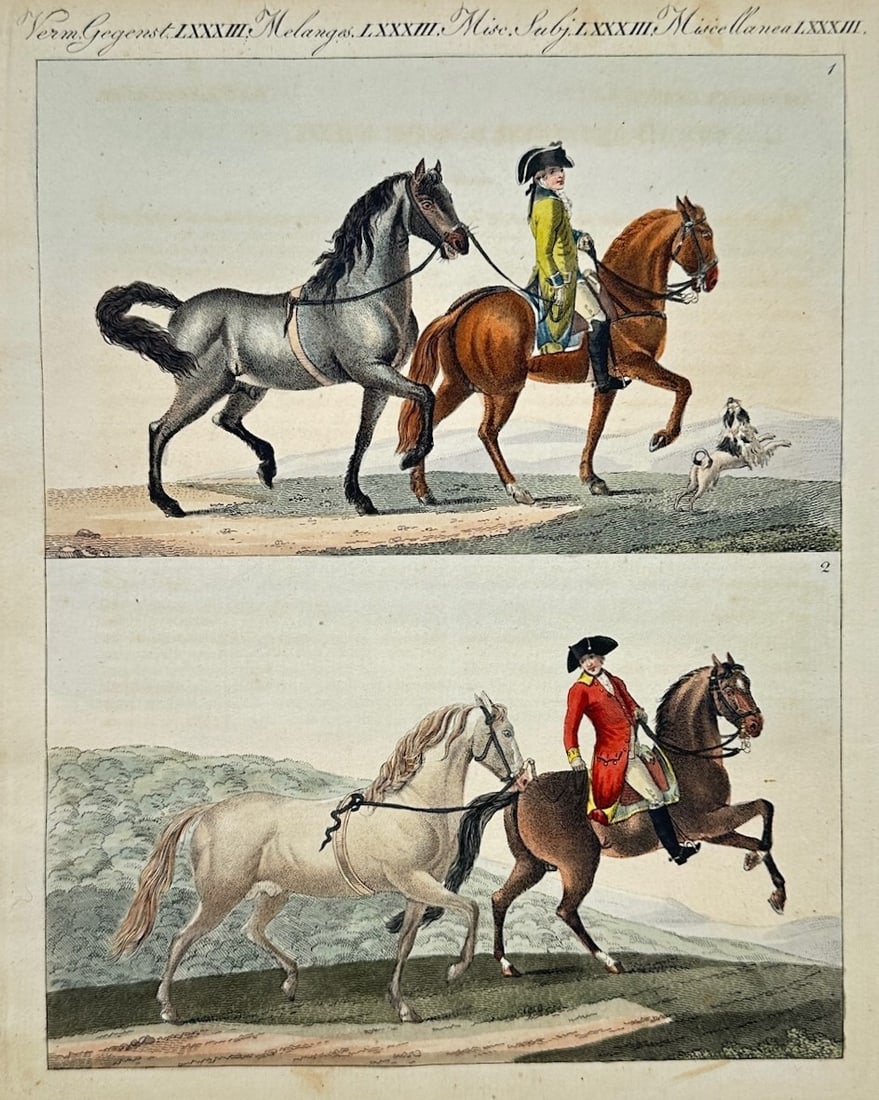 Friedrich Johann Justin Bertuch – Equestrian Portraits: Officers in Formal Riding Attire (1 of 2)