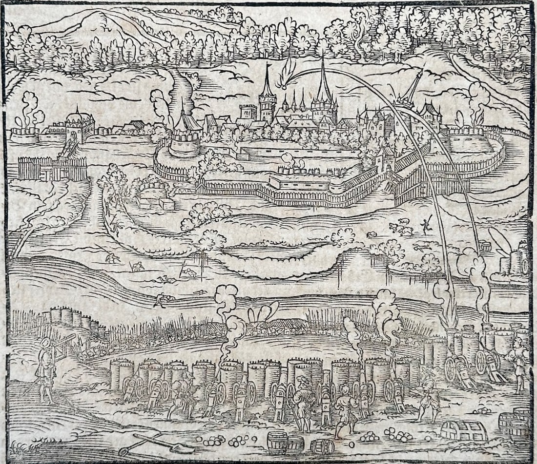 Sebastian Münster – View of Wolfenbüttel – Germany – Woodcut (1549) (1 of 3)