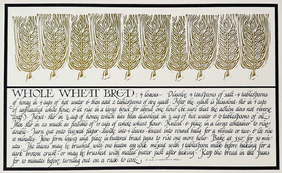 David Lance Goines – Whole Wheat Bread – Lithograph (1968) (1 of 3)