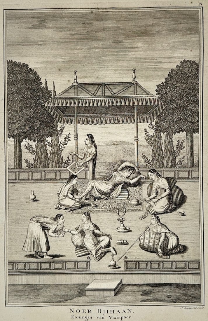 Francois Valentijn – Nur Jahan Queen of Bijapur – Engraving (18th Century) (1 of 2)