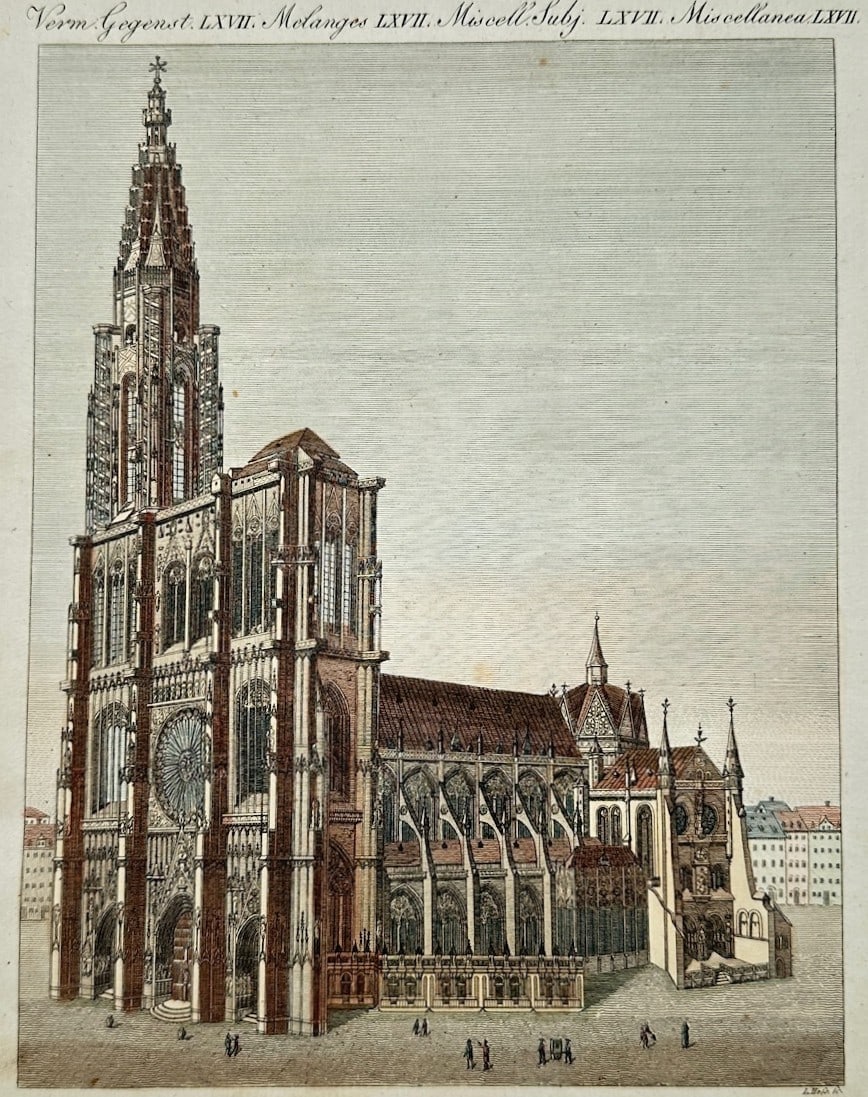 Friedrich Johann Justin Bertuch – Architectural Study of Strasbourg Cathedral (1 of 2)