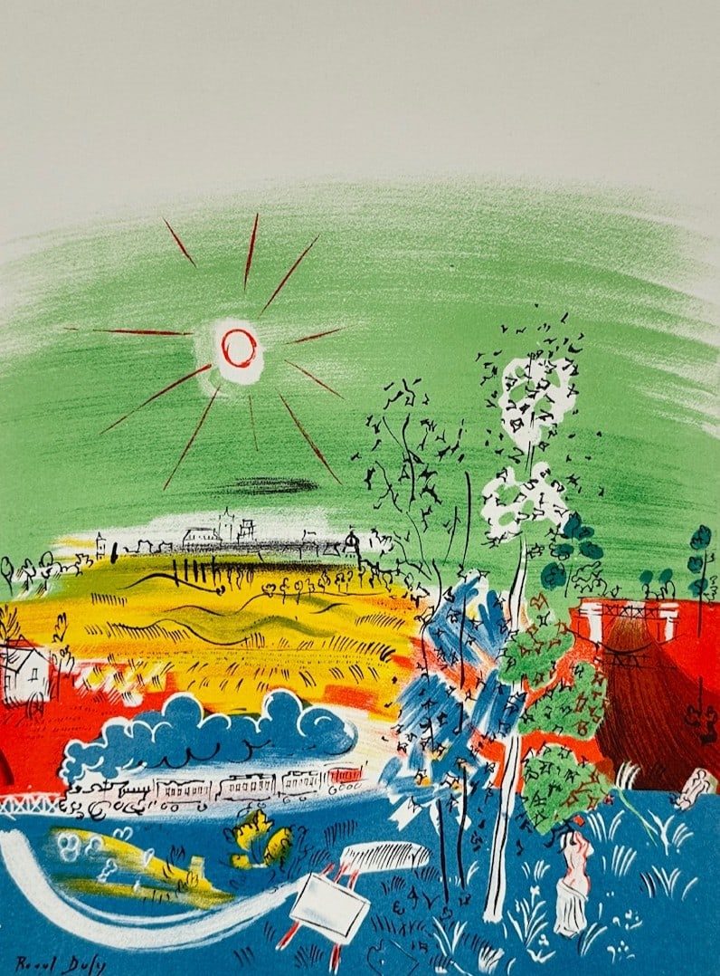 Raoul Dufy,after – Study of the Blue Train – Offset print (20th Century) (1 of 3)