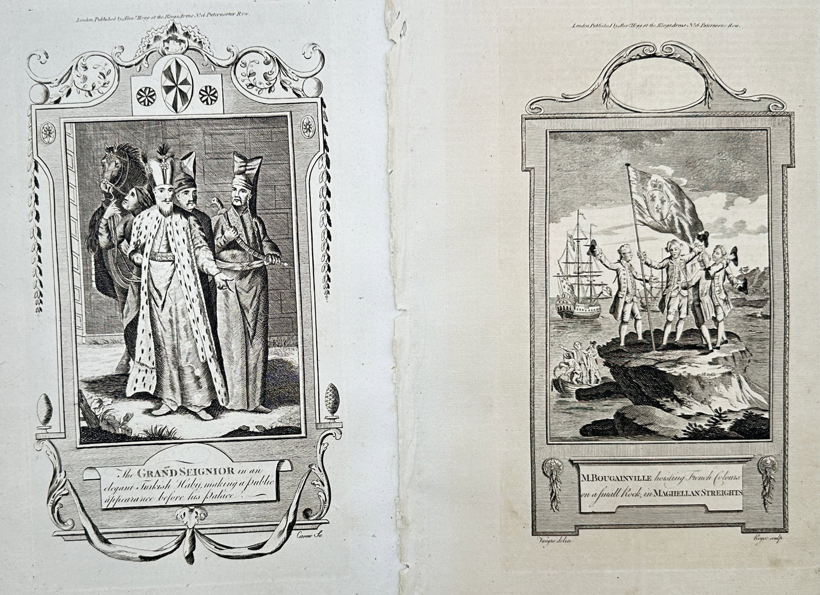 Alexander Hogg – Set of 2: The Grand Seignor and Mbrouainville – Engravings (18th Century) (1 of 1)