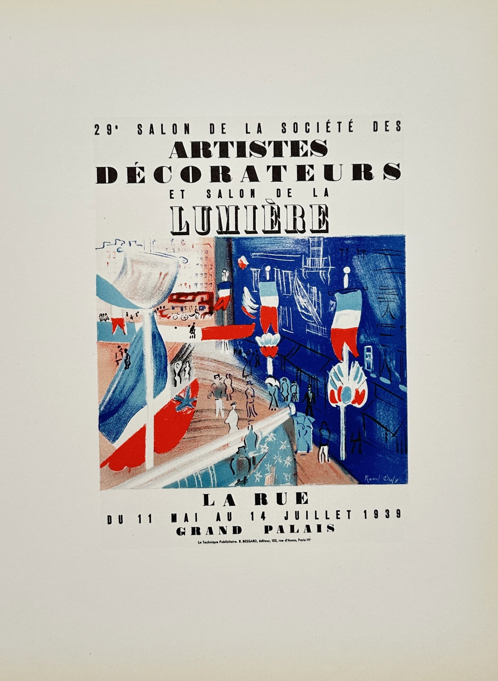 Raoul Dufy,after – Exhibition Poster for 29e Salon des Artistes Décorateurs – Offset Lithograph (1 of 2)