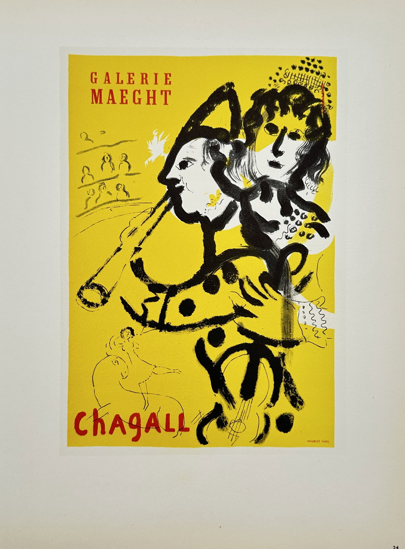 Marc Chagall,after – Exhibition Poster for Galerie Maeght – Offset Lithograph (20th Century) (1 of 2)