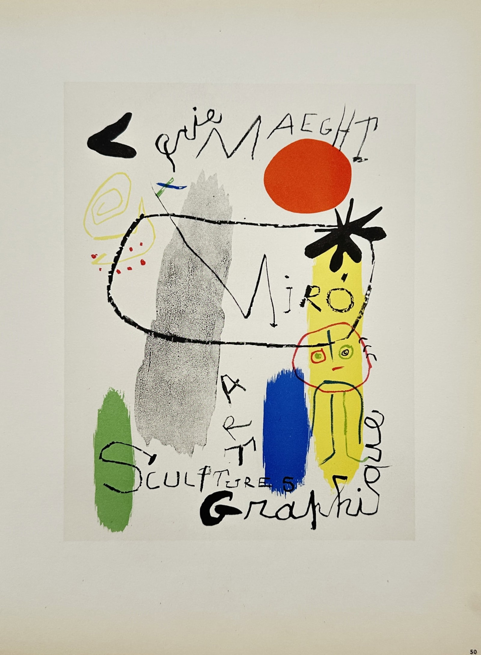 Joan Miró,after – Exhibition Poster for Galerie Maeght (Art, Sculptures, Graphique) (1 of 2)
