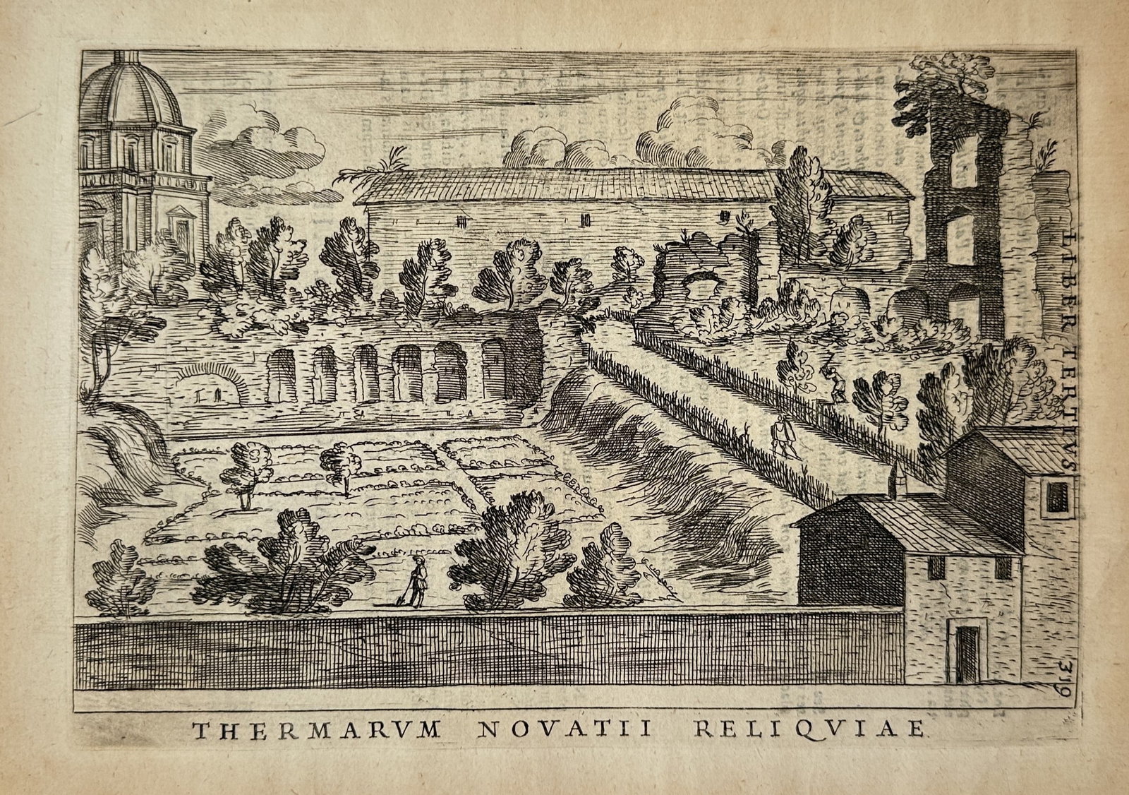 Alessandro Donati – Architectural Study of the Remains of the Baths of Novatus in Ancient Rome (1 of 2)