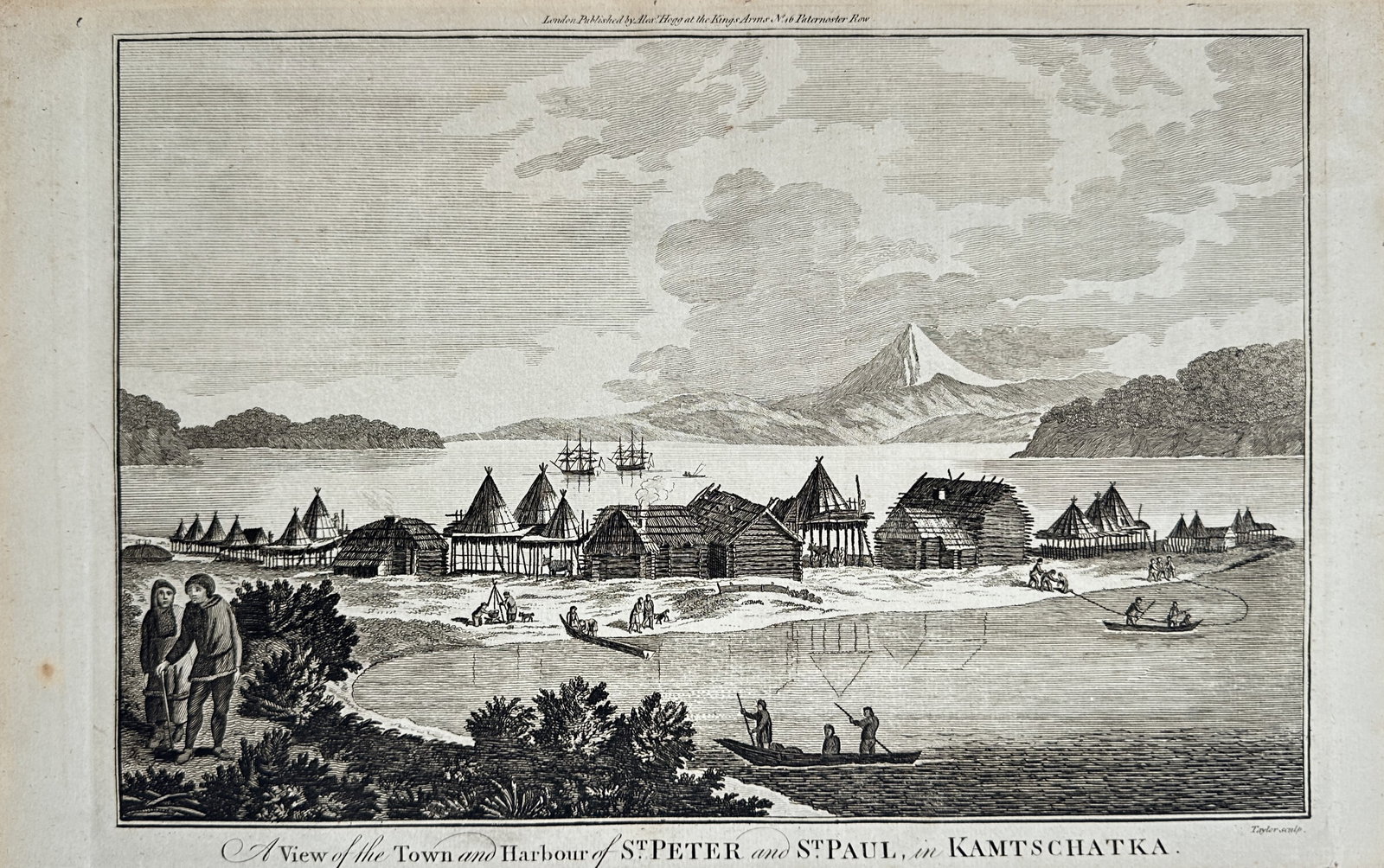 Alexander Hogg – Topographical View of the Town and Harbour of St. Peter and St. Paul in (1 of 2)
