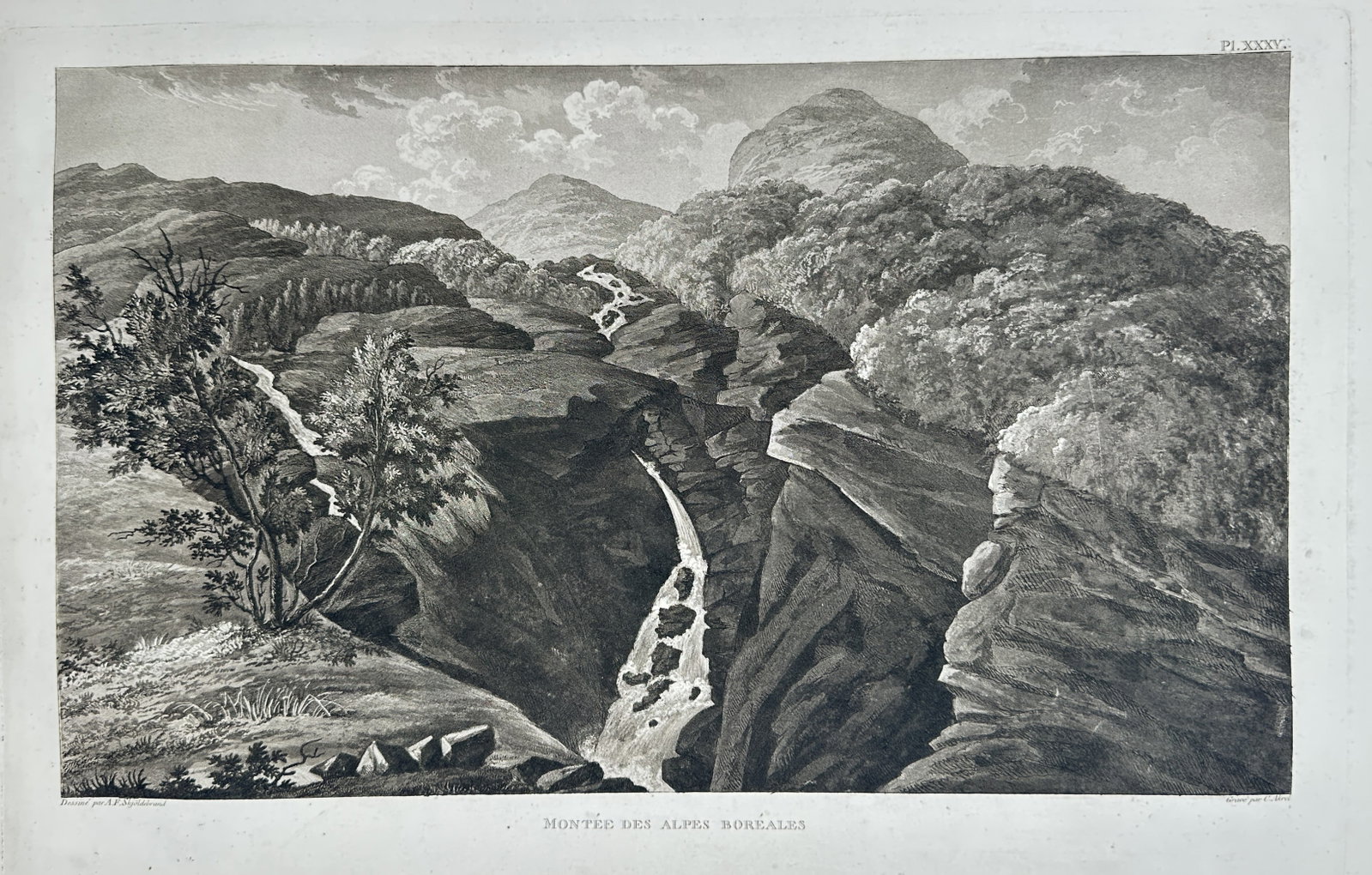 Anders Fredrik Skjöldebrand – Ascent of the Boreal Alps – Aquatint (1801–1802) (1 of 2)