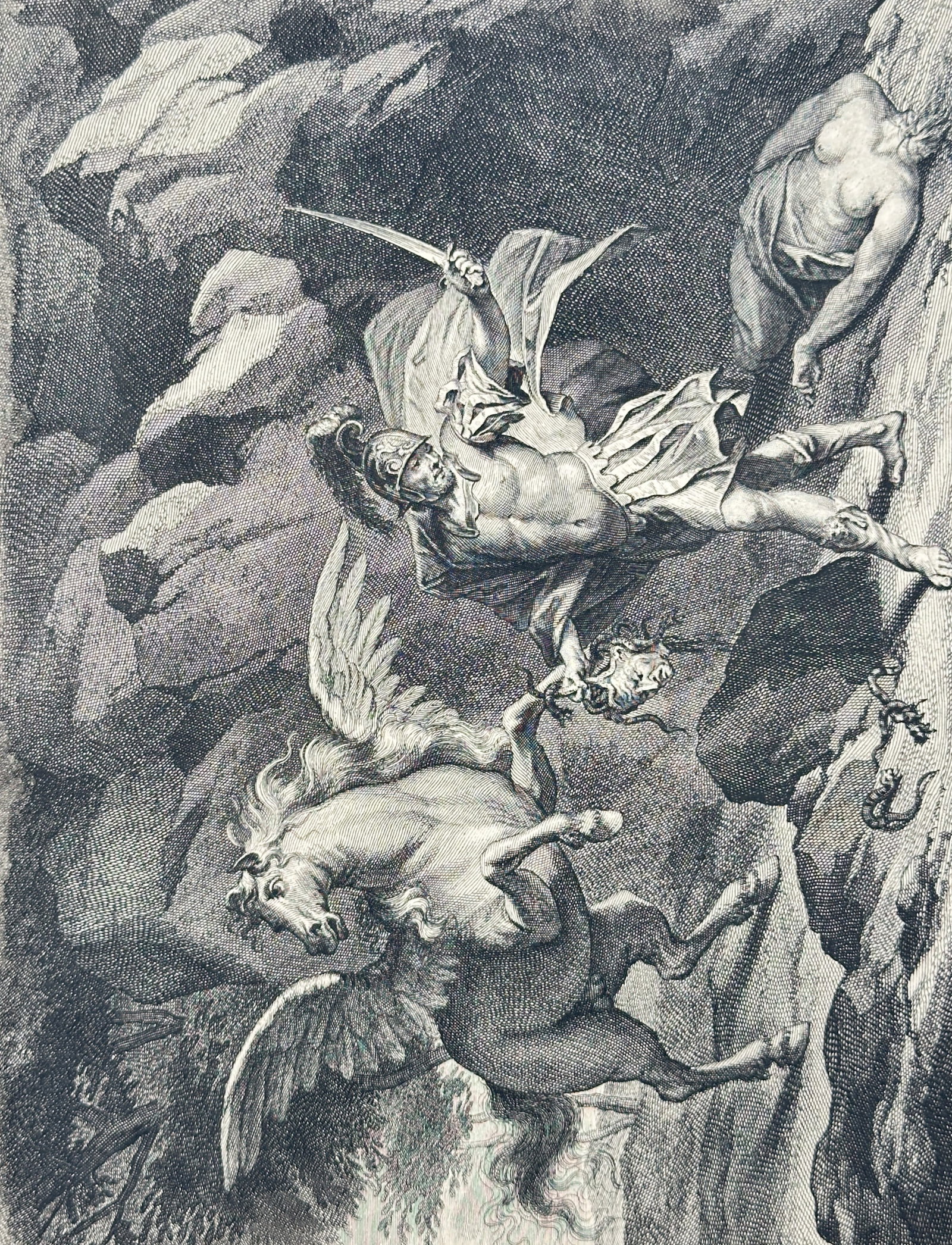 Pieter Stevens van Gunst – Perseus with the Head of Medusa and Pegasus – Engraving (1 of 3)