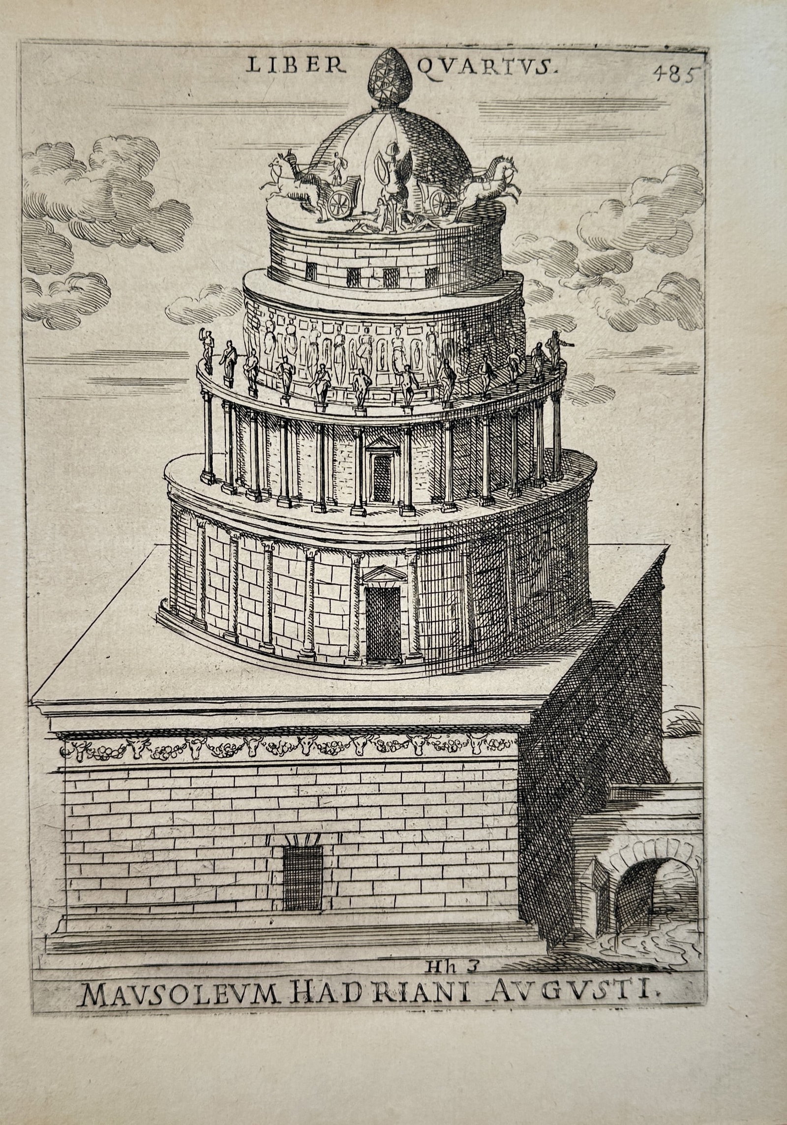 Alessandro Donati – Mausoleum of Hadrian – Engraving (17th Century) (1 of 2)