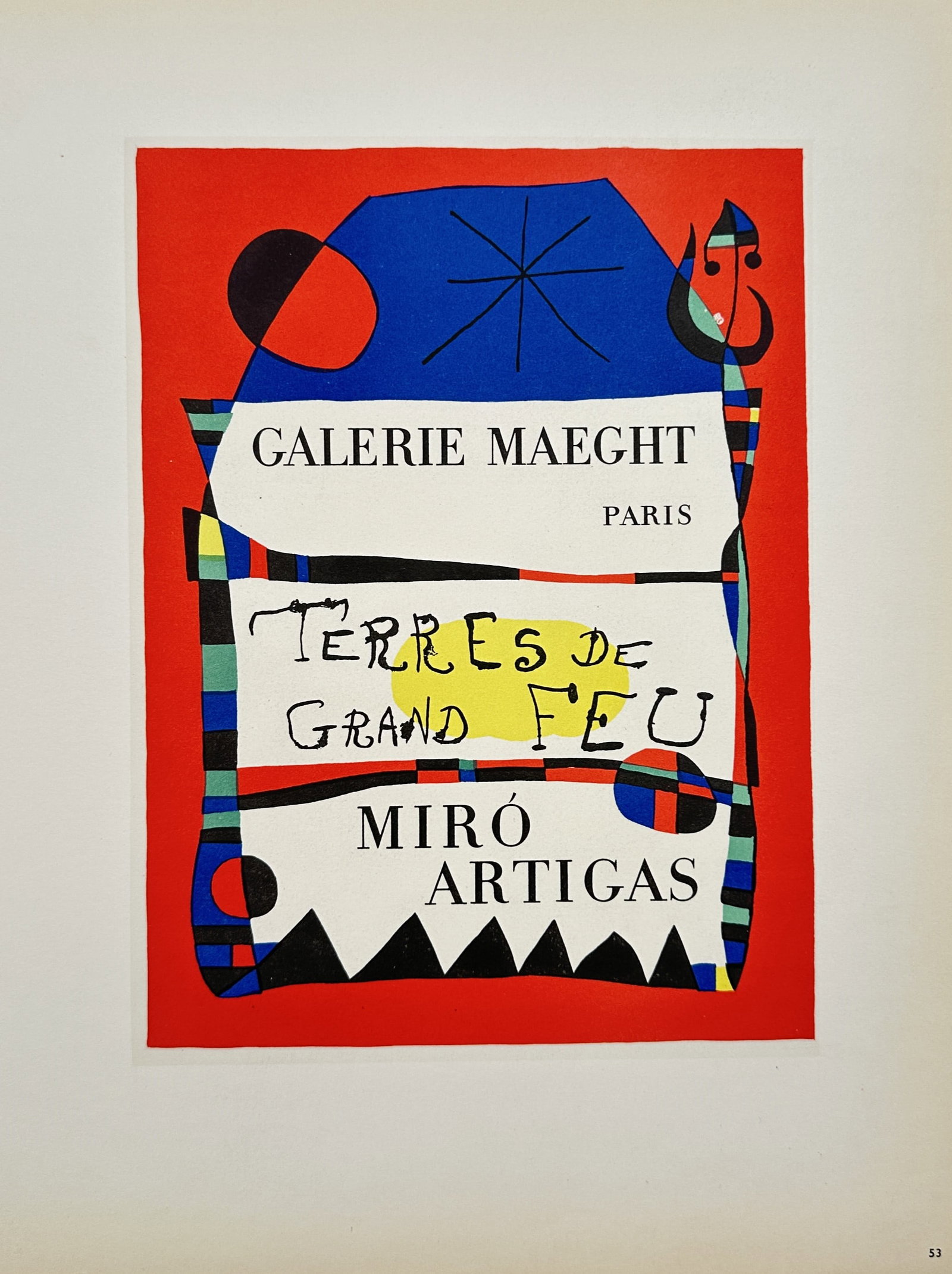 Joan Miró, after – Galerie Maeght Terres de Grand Feu – Offset Lithograph (20th Century) (1 of 2)
