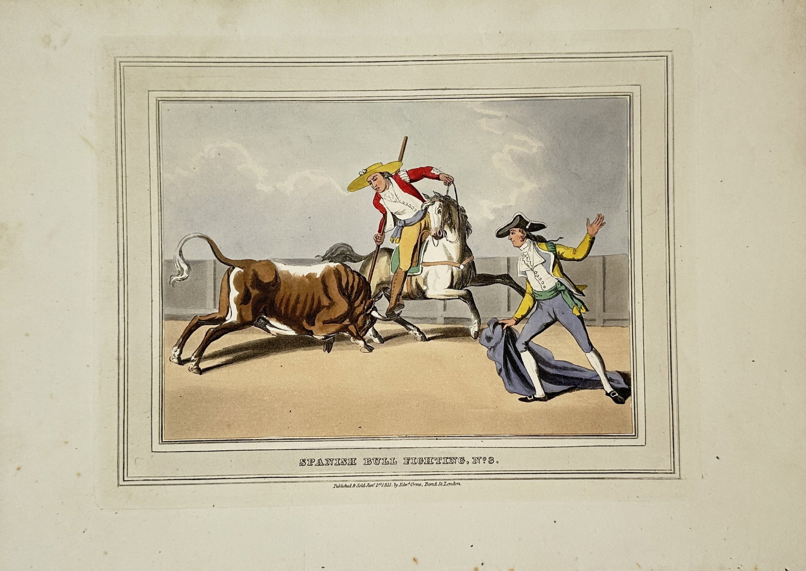 Samuel Howitt – Spanish Bull Fighting, No. 8 – Aquatint (1807) (1 of 2)