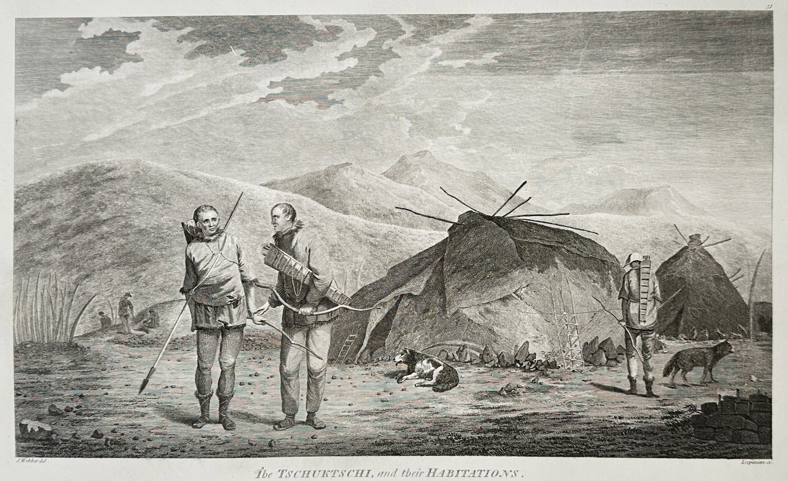 John Webber – The Tschuktschi and Their Habitations – Engraving (18th Century) (1 of 2)